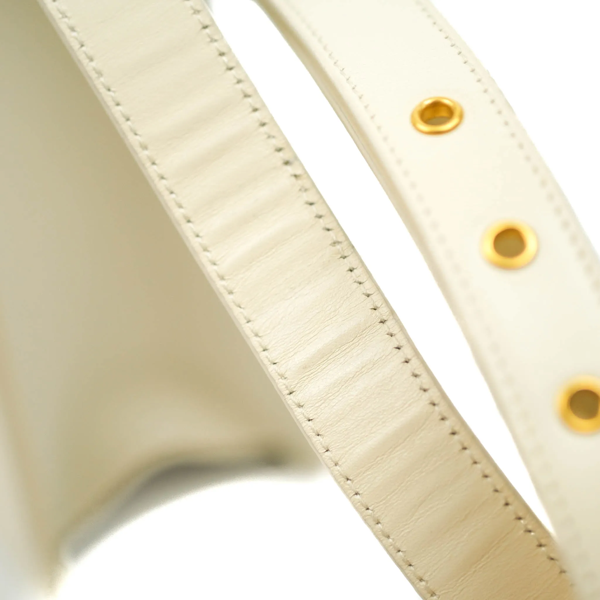 Dior Montaigne 30 Ivory Box Calfskin Gold Hardware