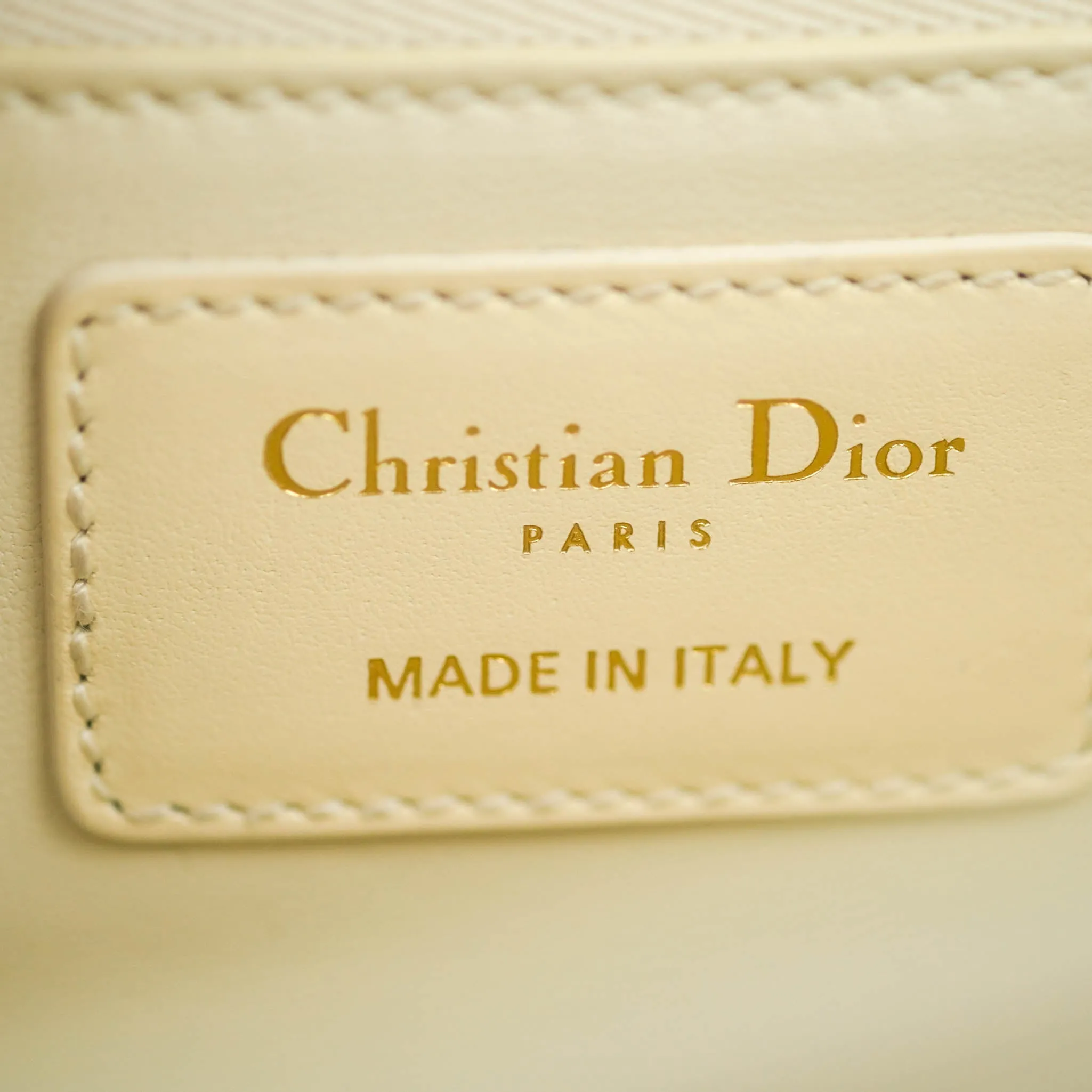 Dior Montaigne 30 Ivory Box Calfskin Gold Hardware
