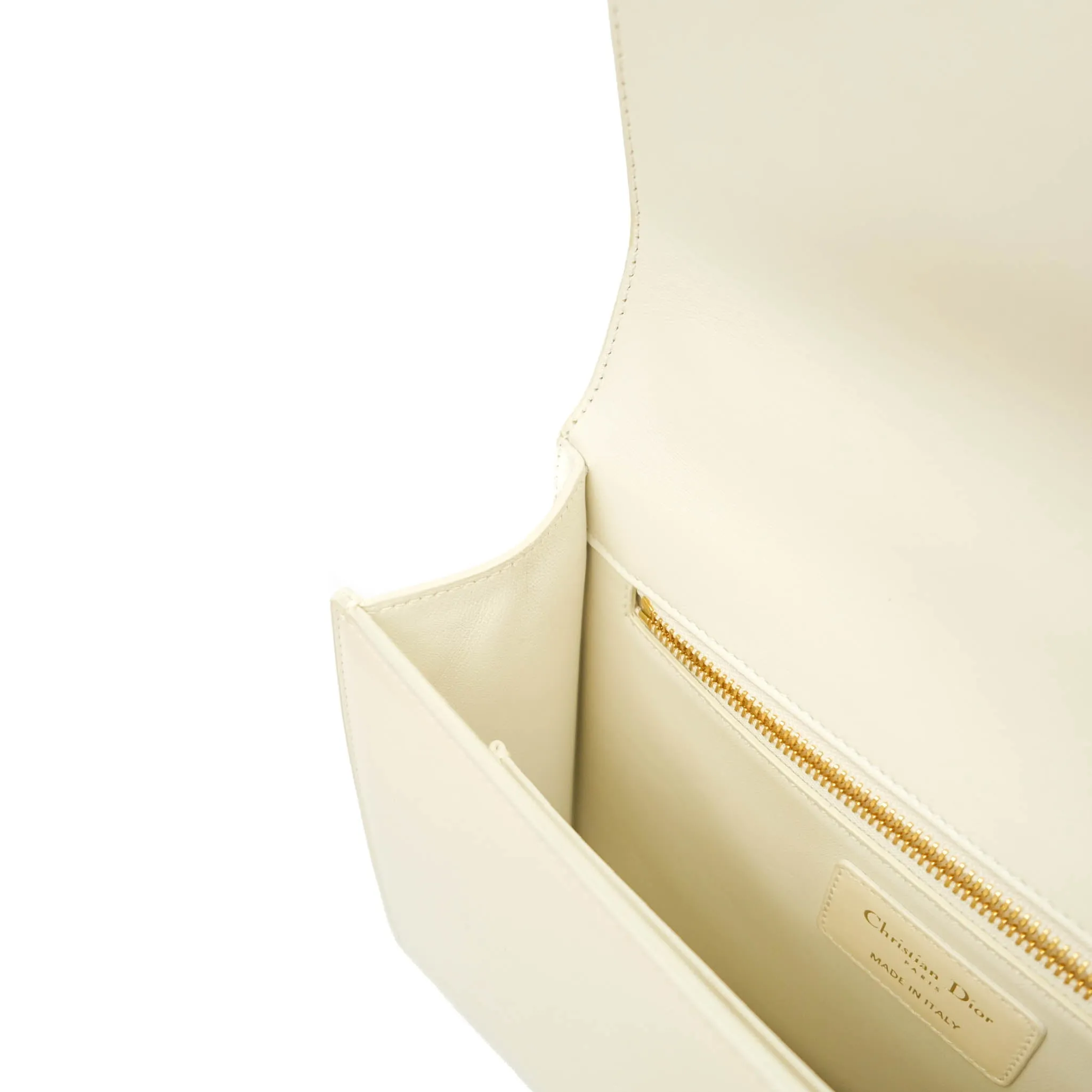Dior Montaigne 30 Ivory Box Calfskin Gold Hardware