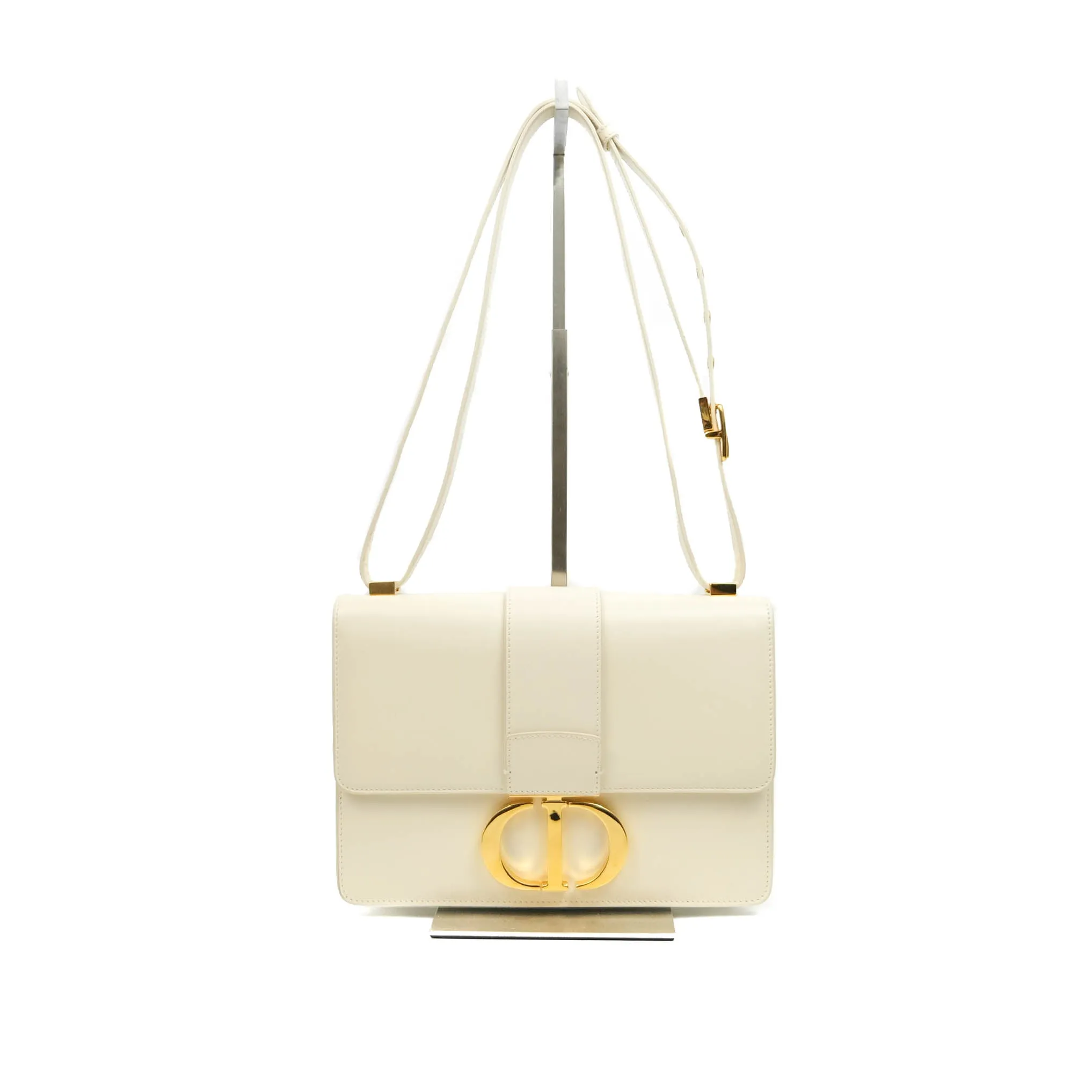 Dior Montaigne 30 Ivory Box Calfskin Gold Hardware