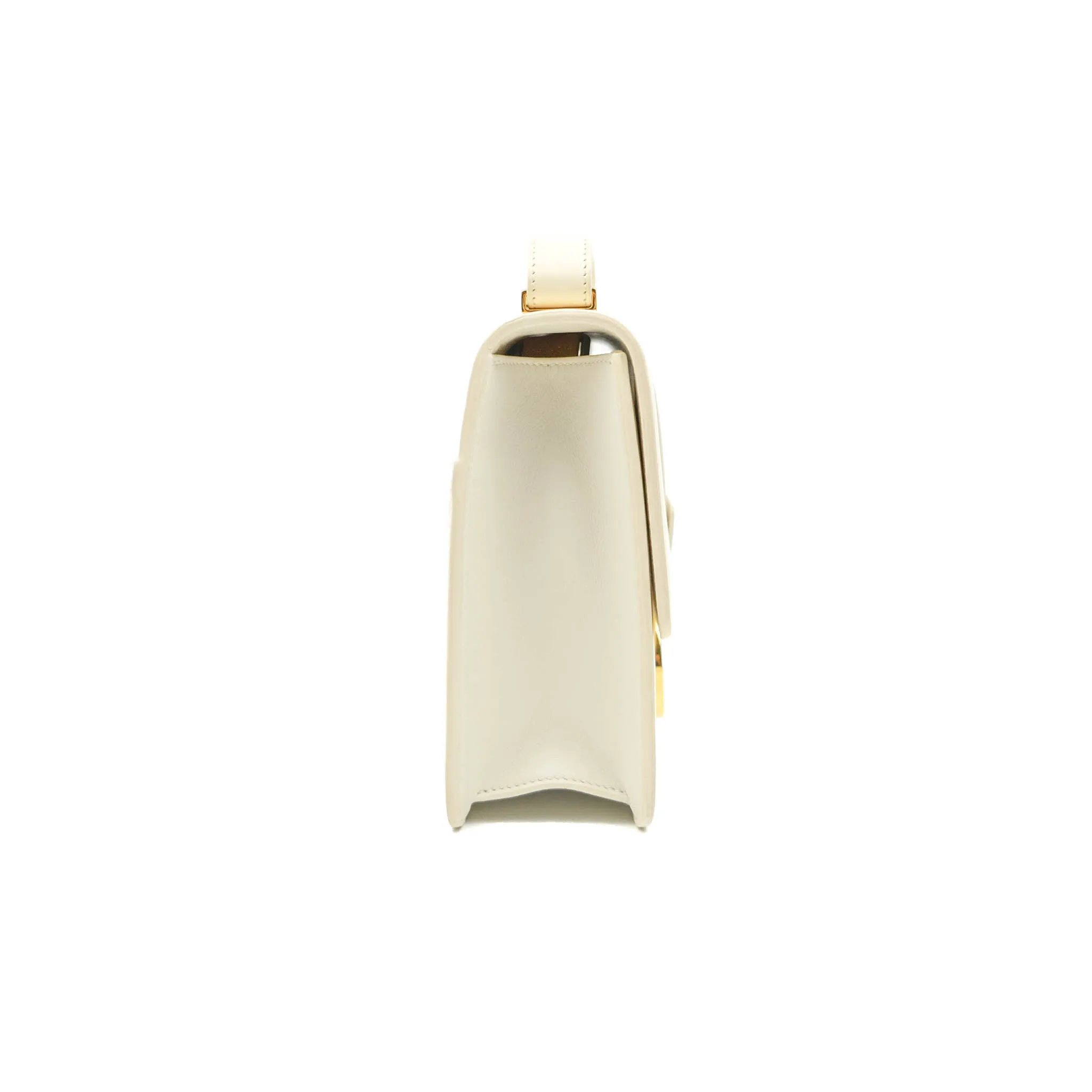 Dior Montaigne 30 Ivory Box Calfskin Gold Hardware