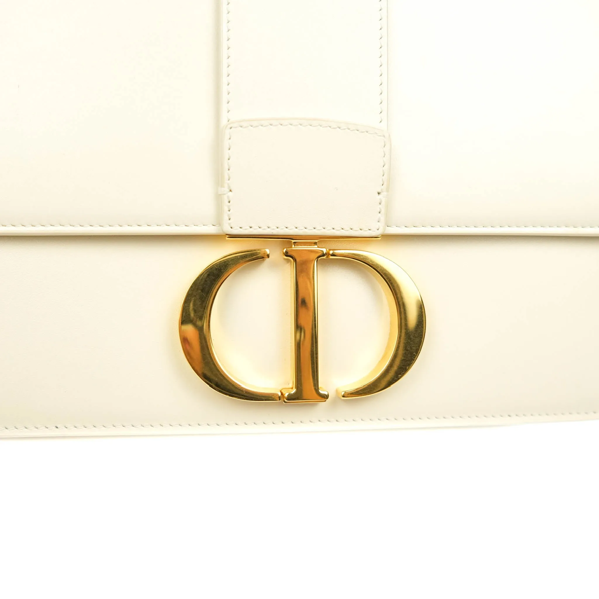 Dior Montaigne 30 Ivory Box Calfskin Gold Hardware