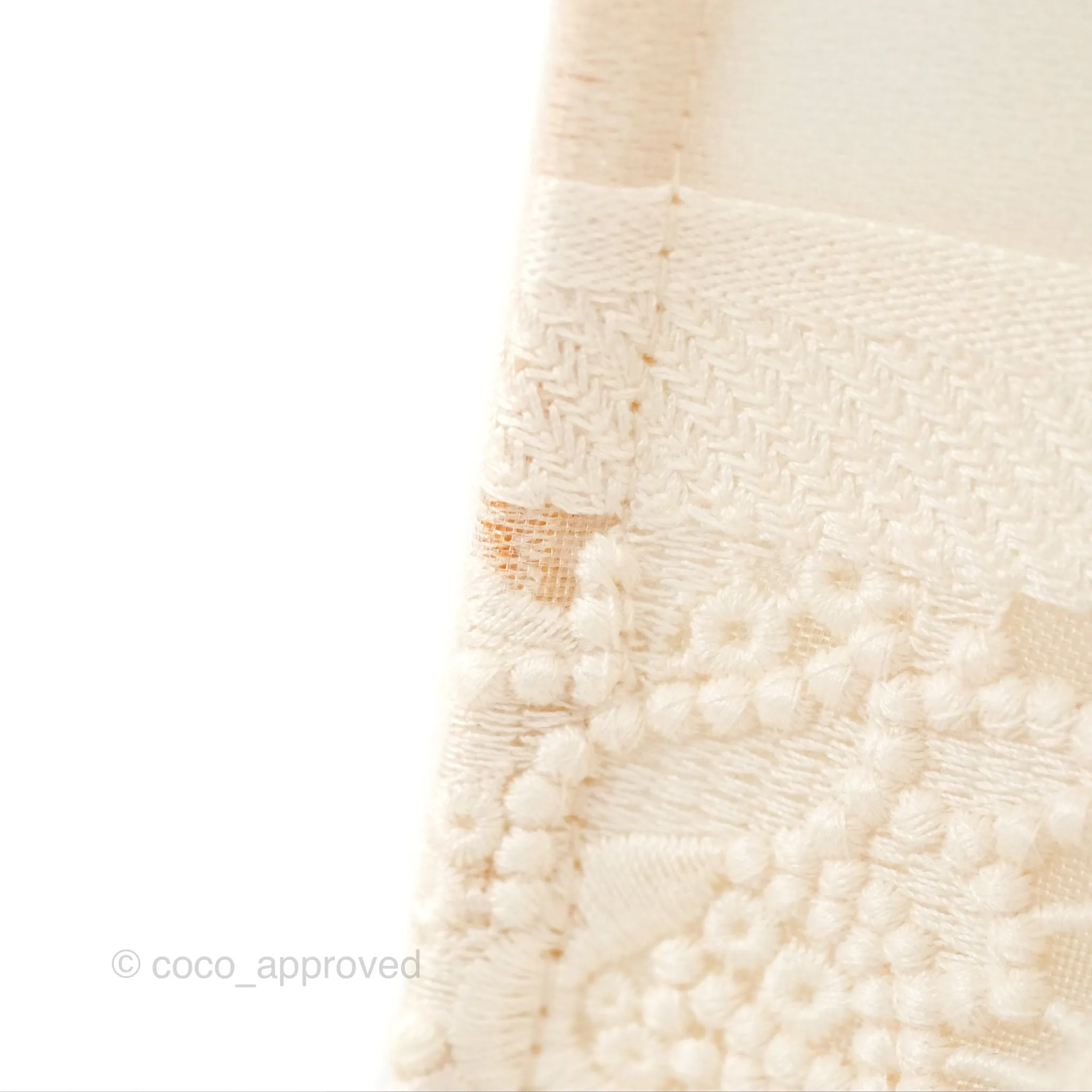 Dior Small Book Tote Natural Macram-Effect Embroidery