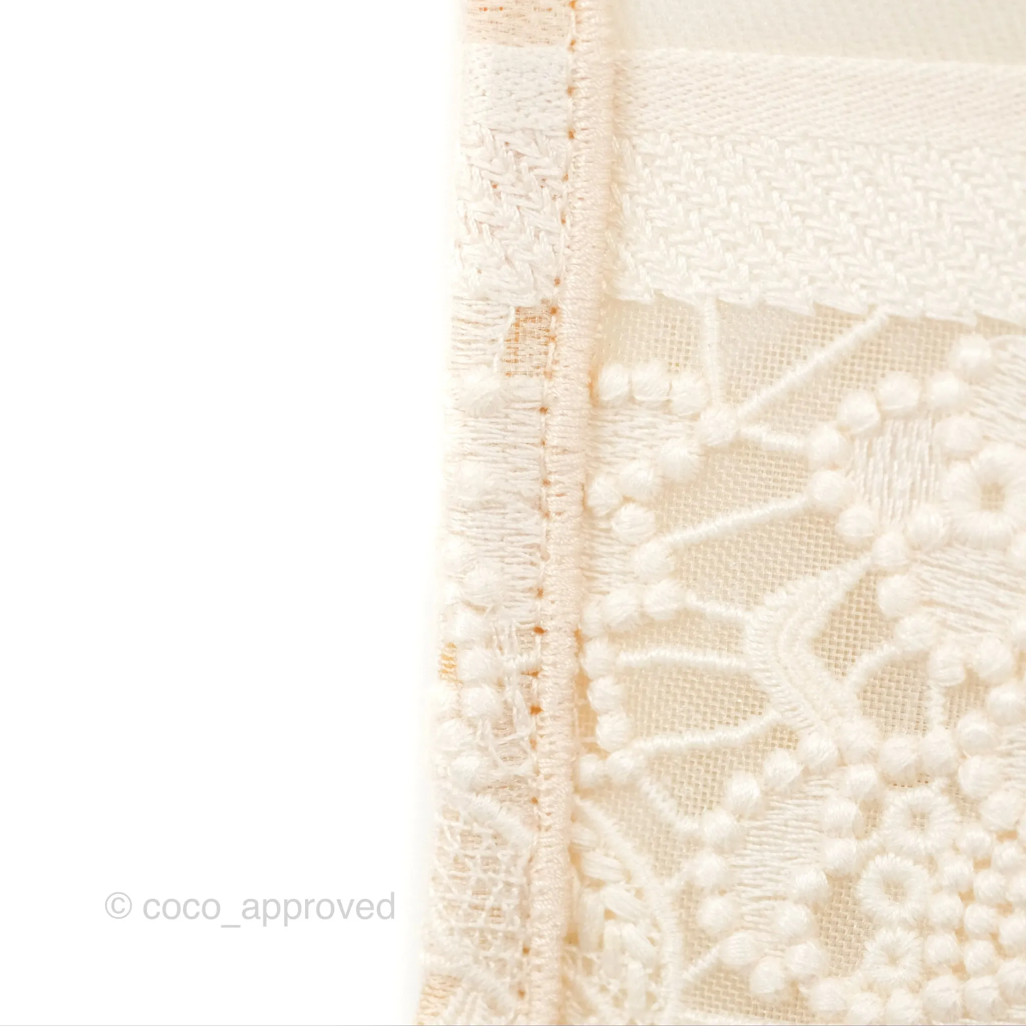 Dior Small Book Tote Natural Macram-Effect Embroidery