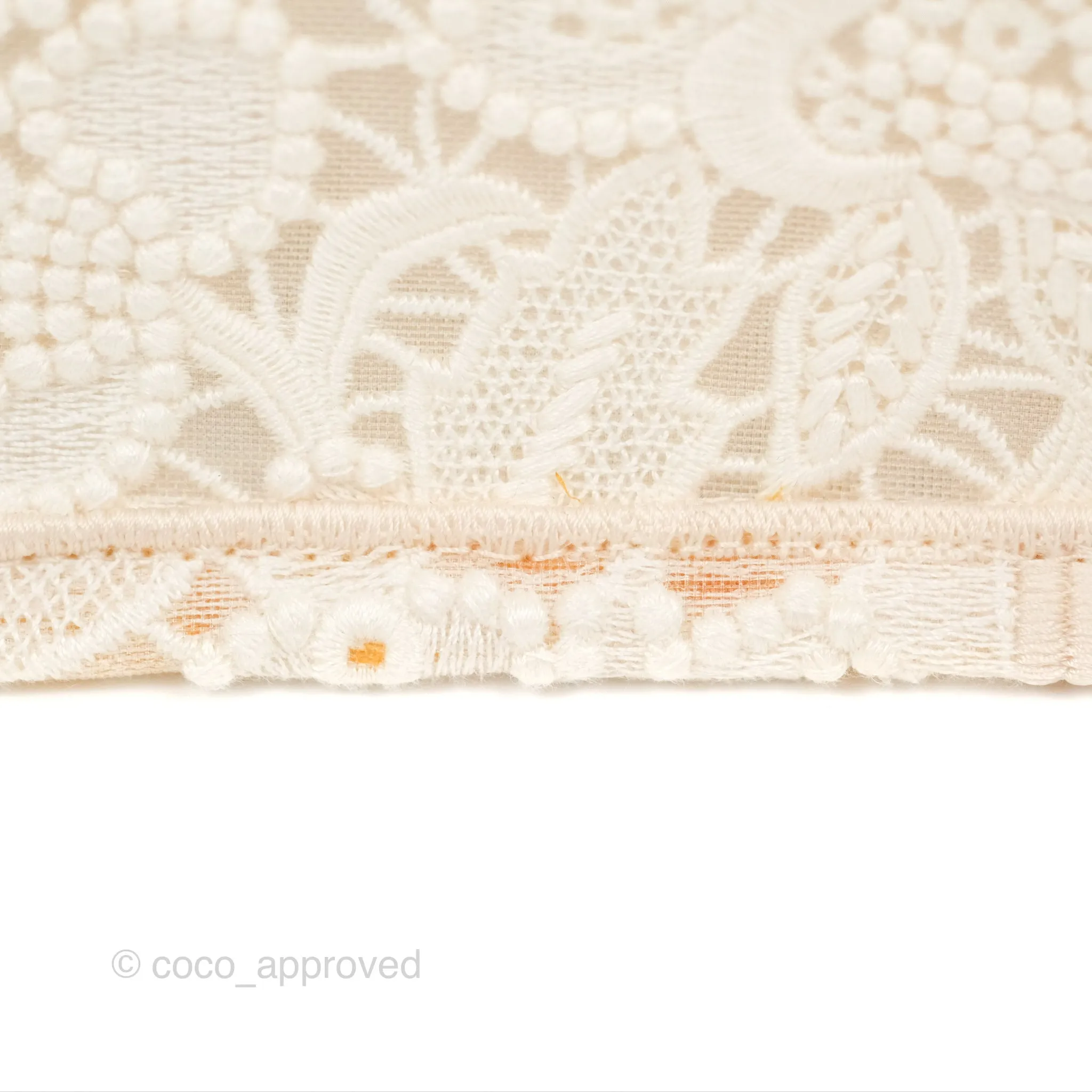 Dior Small Book Tote Natural Macram-Effect Embroidery