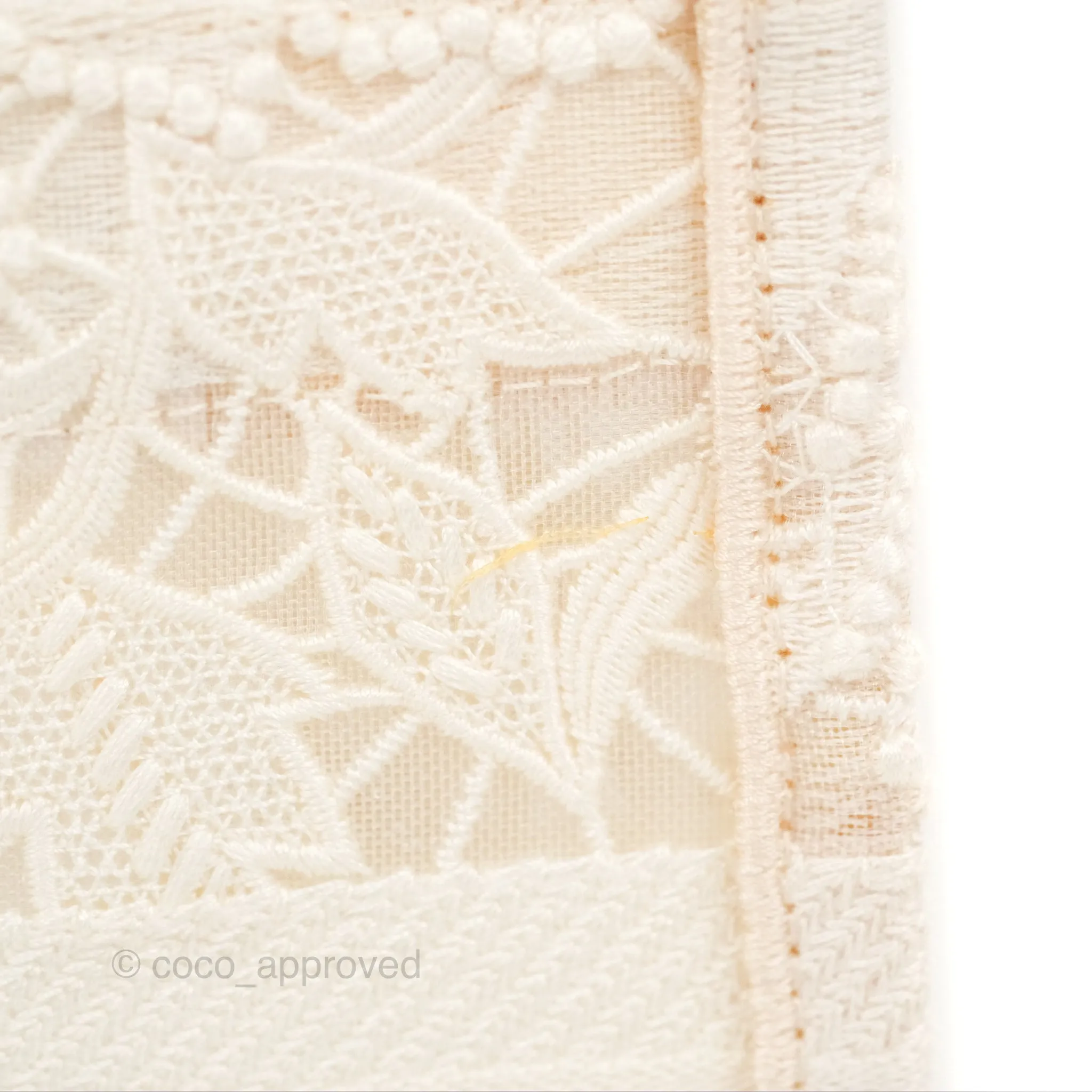 Dior Small Book Tote Natural Macram-Effect Embroidery