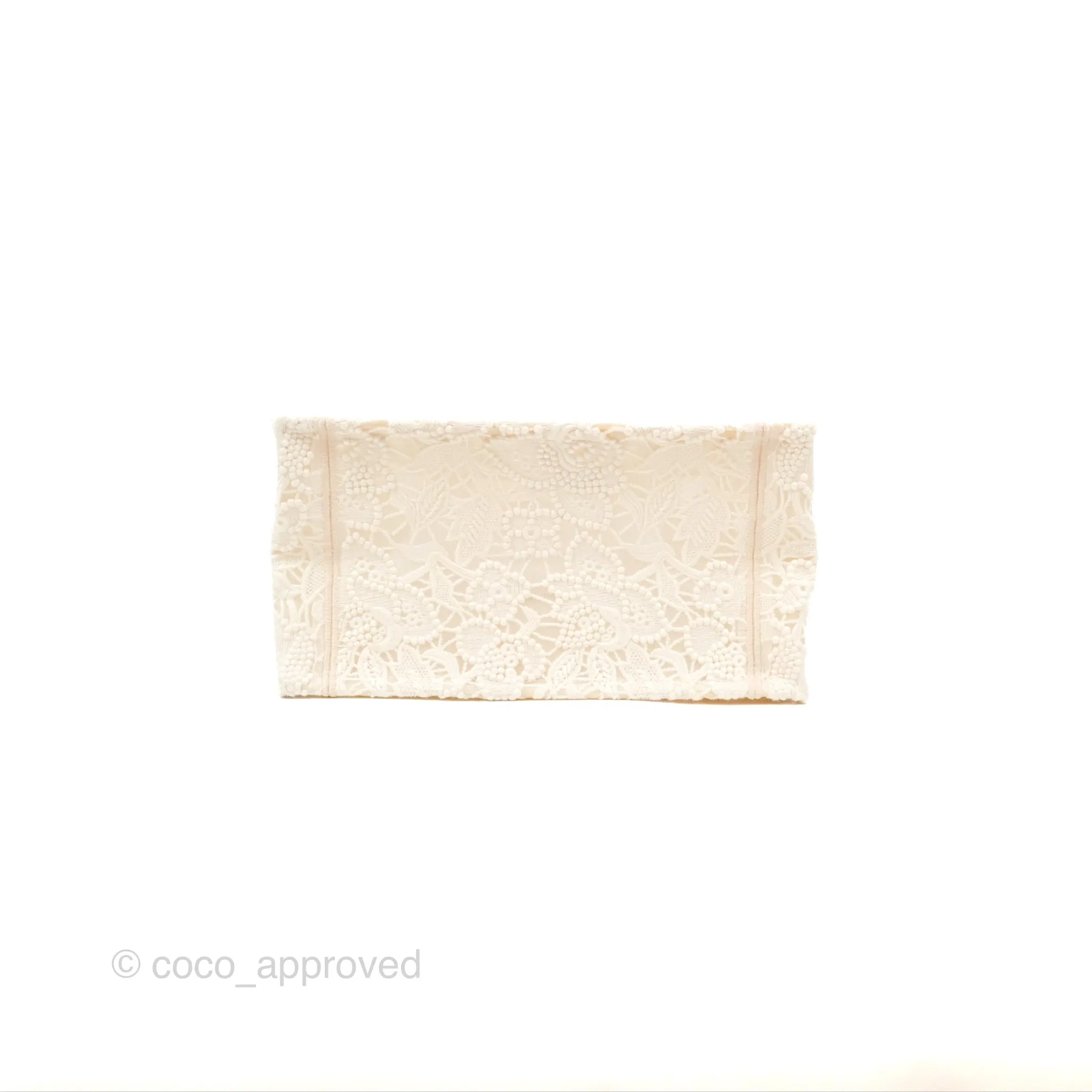 Dior Small Book Tote Natural Macram-Effect Embroidery