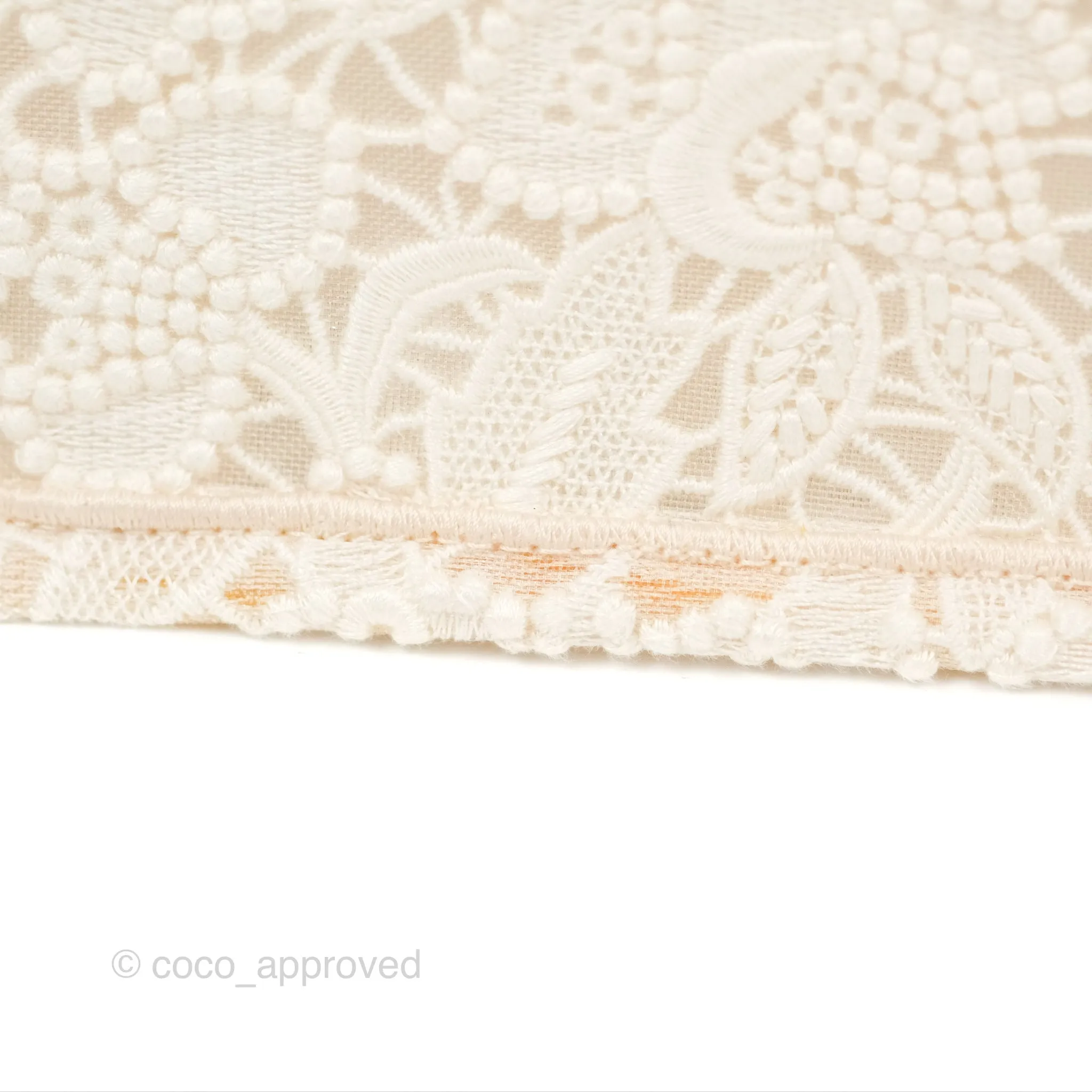 Dior Small Book Tote Natural Macram-Effect Embroidery