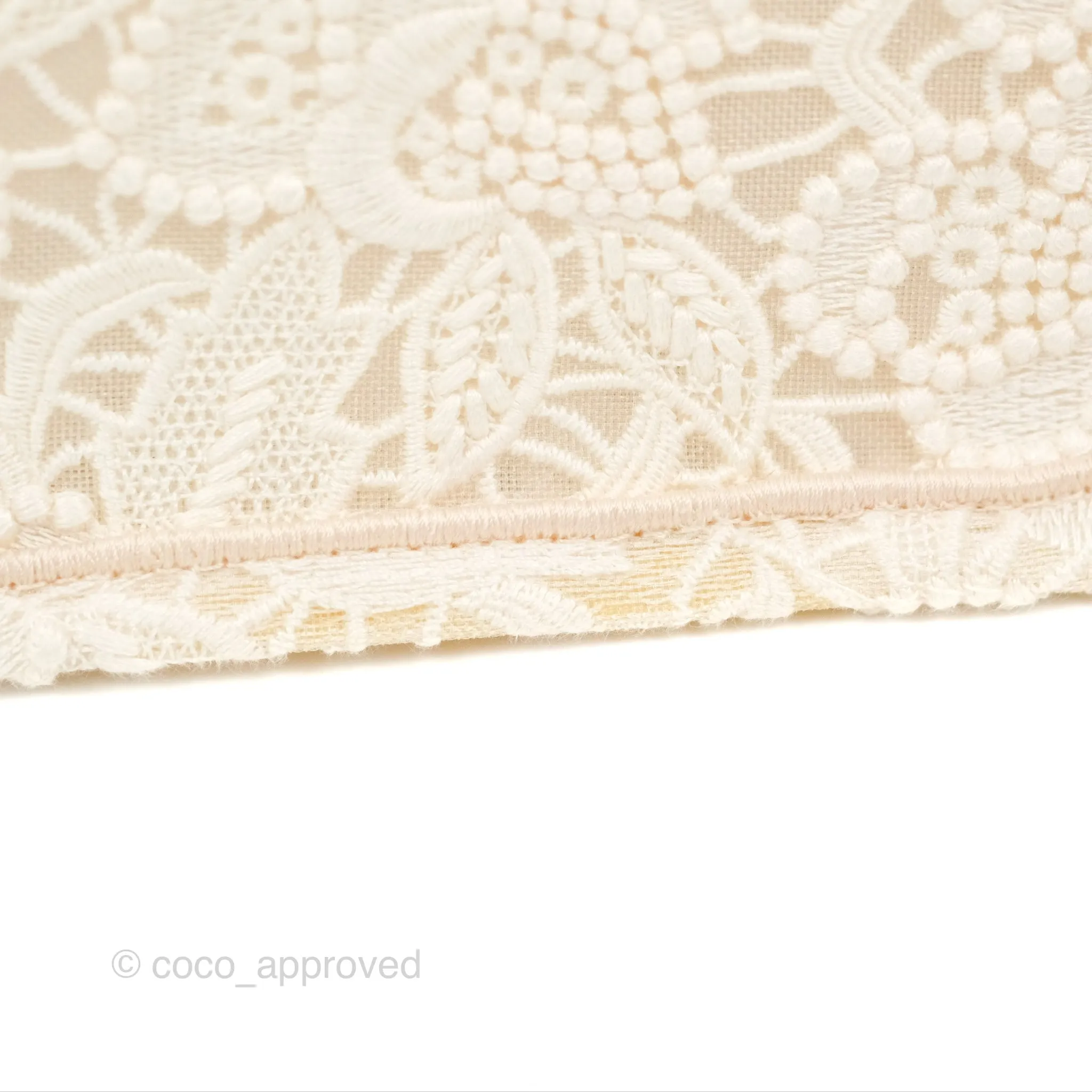 Dior Small Book Tote Natural Macram-Effect Embroidery