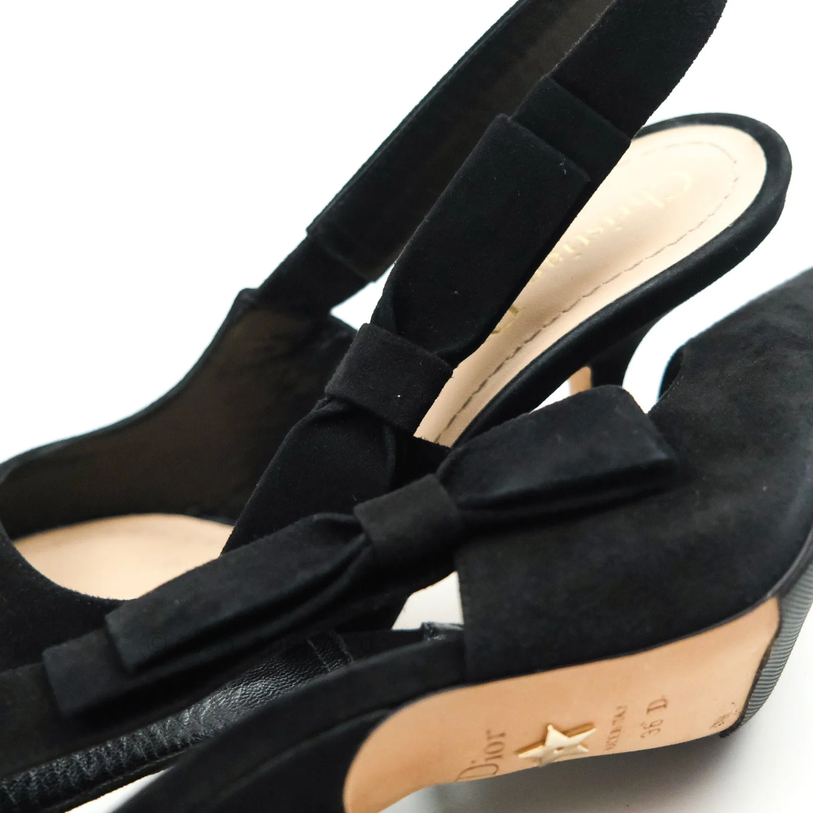 Dior Suede Black Heels Size 36