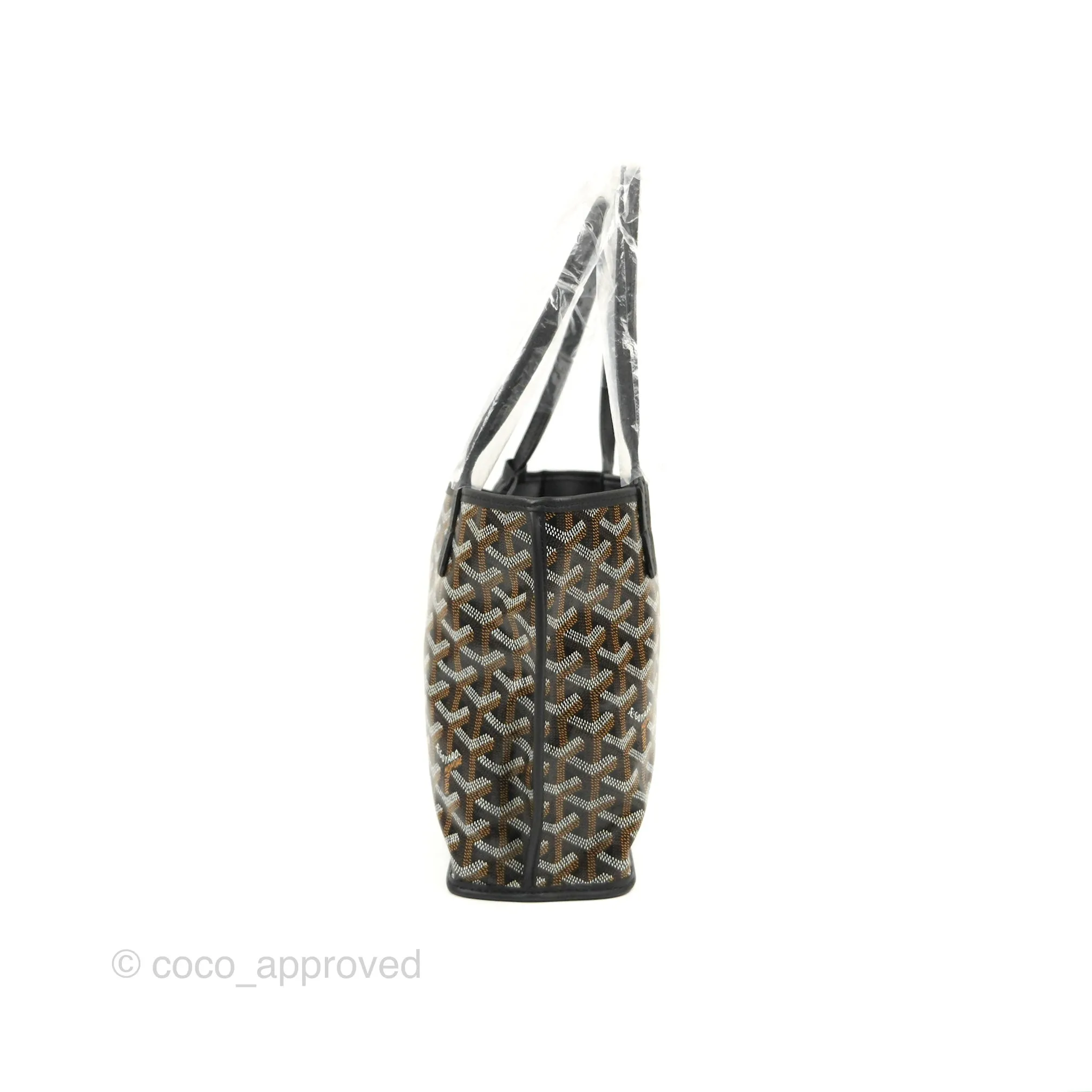 Goyard Anjou Mini Bag Goyardine Canvas Black