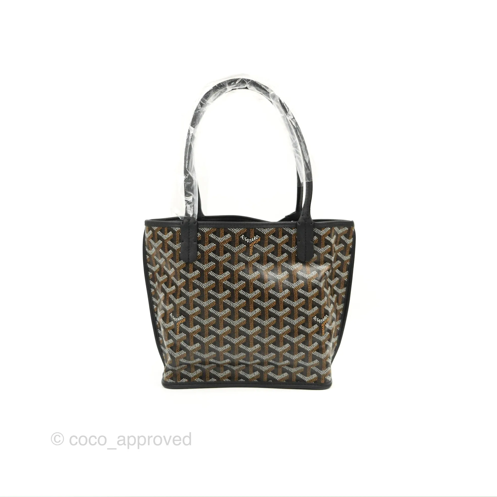 Goyard Anjou Mini Bag Goyardine Canvas Black