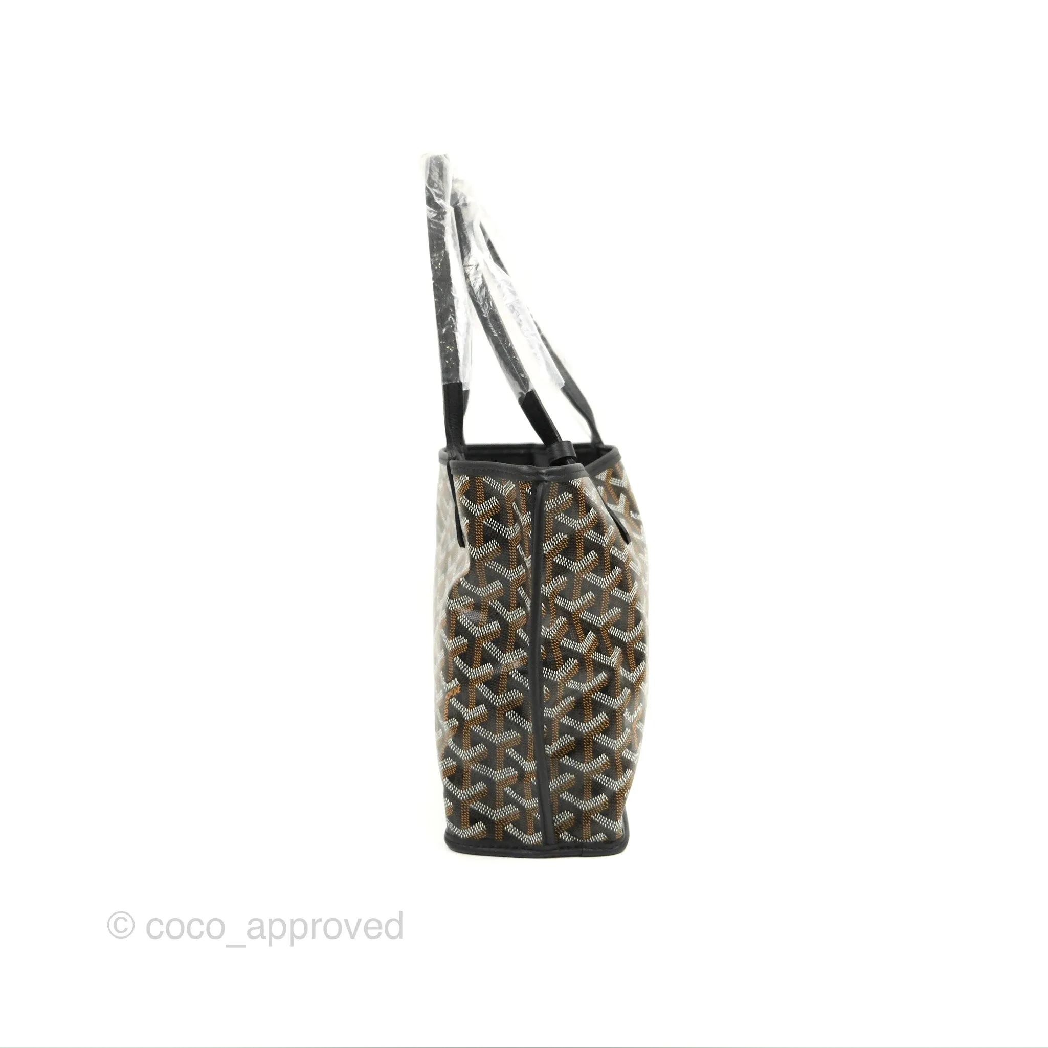 Goyard Anjou Mini Bag Goyardine Canvas Black