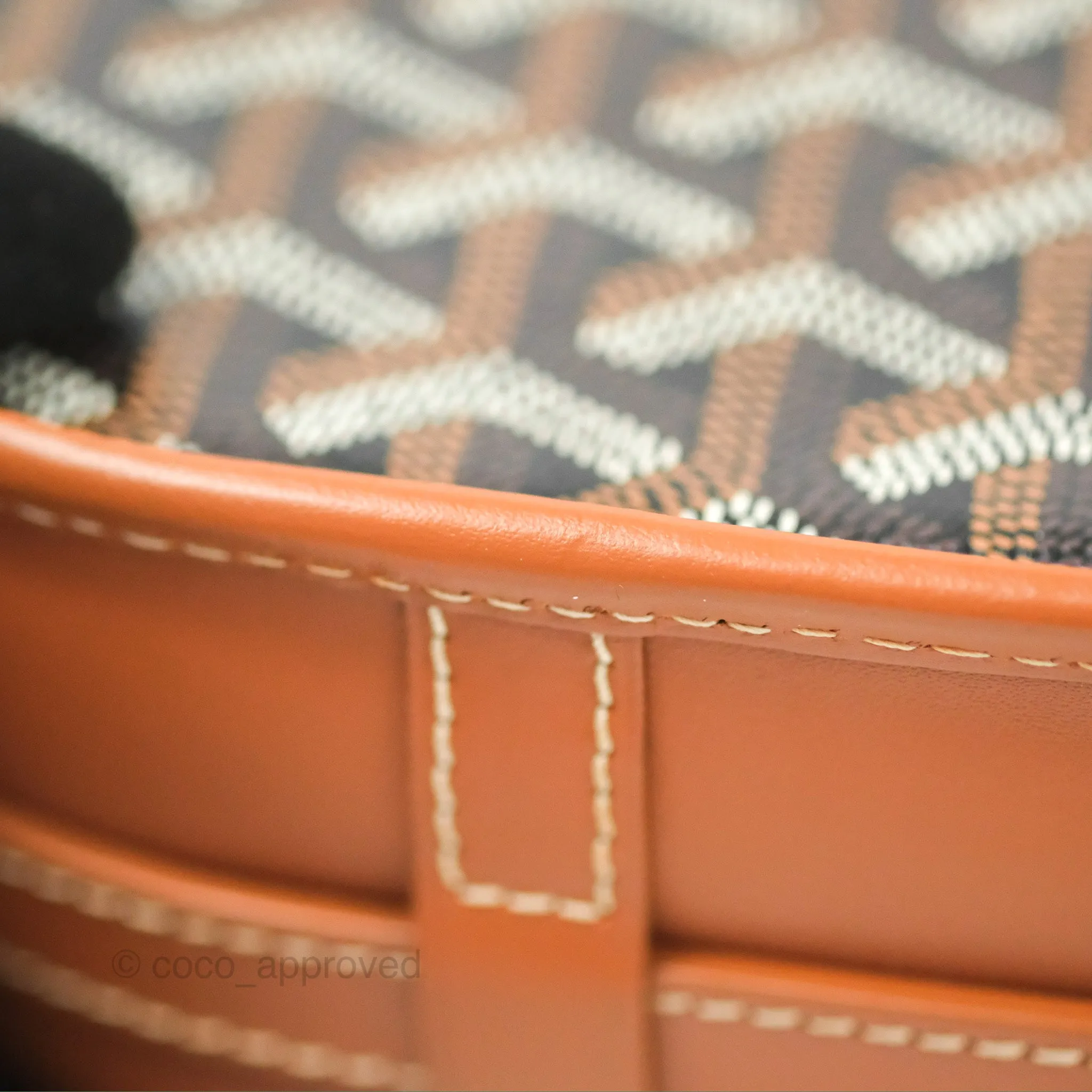 Goyard Belvedere II PM Messenger Bag Black Tan Goyardine