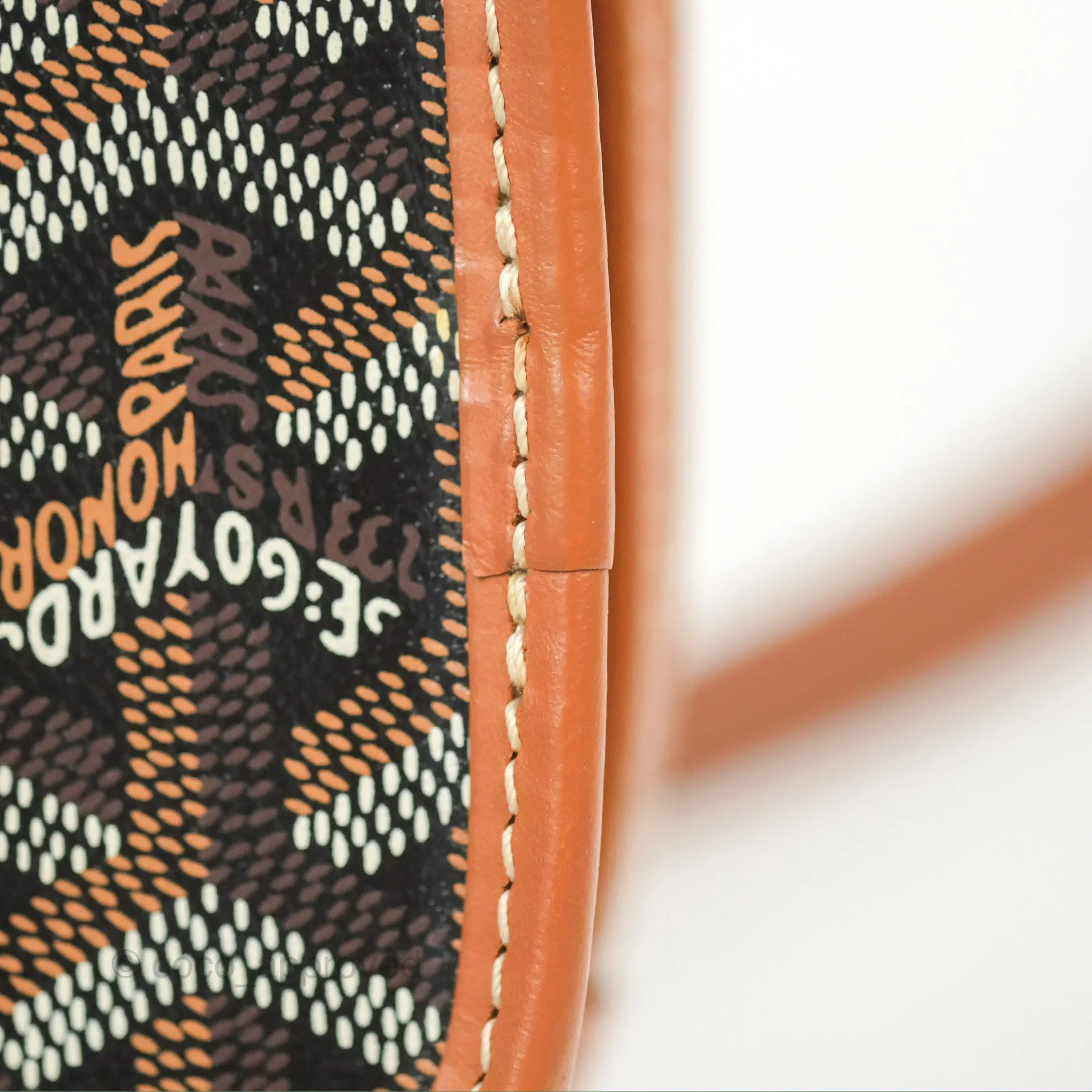 Goyard Belvedere II PM Messenger Bag Black Tan Goyardine