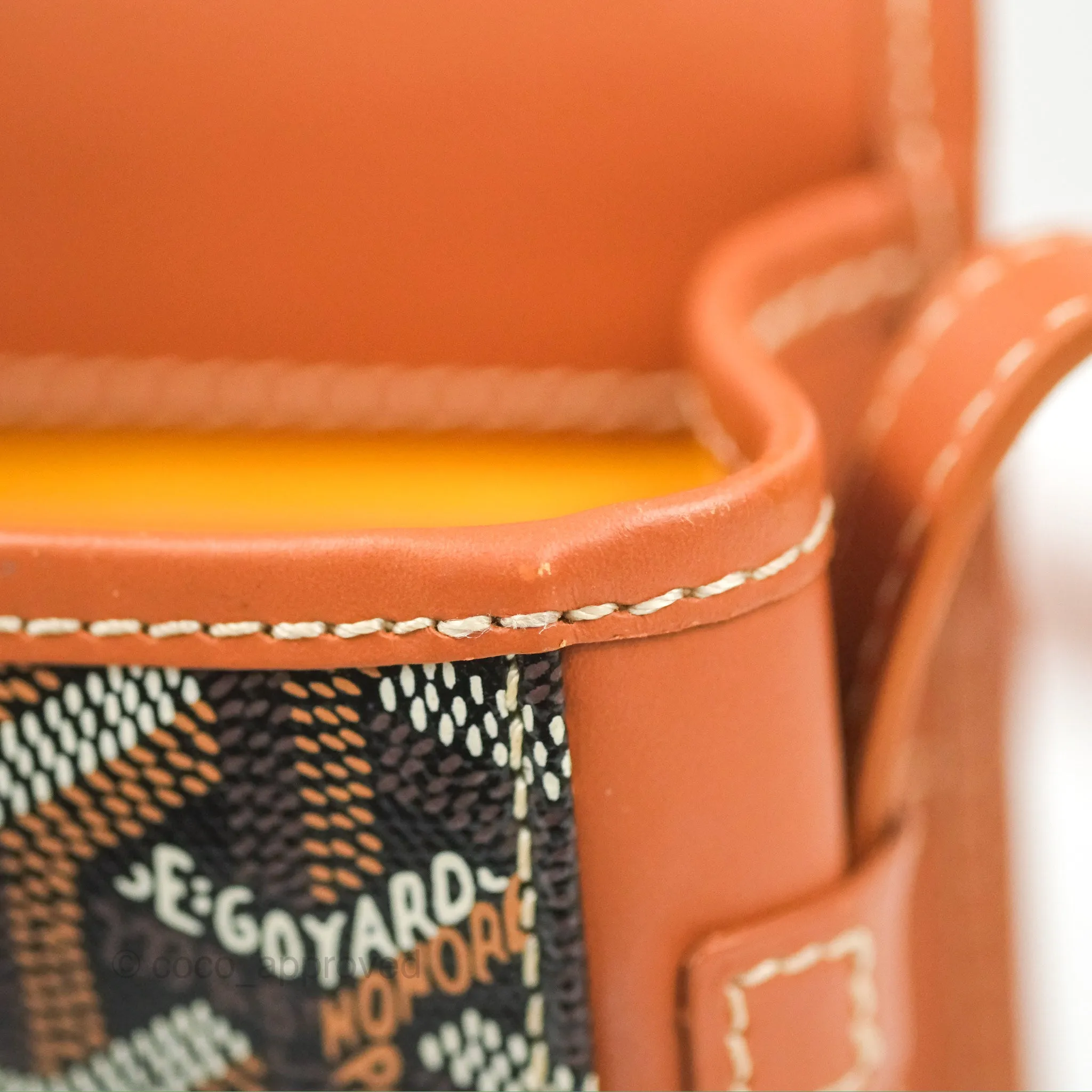 Goyard Belvedere II PM Messenger Bag Black Tan Goyardine