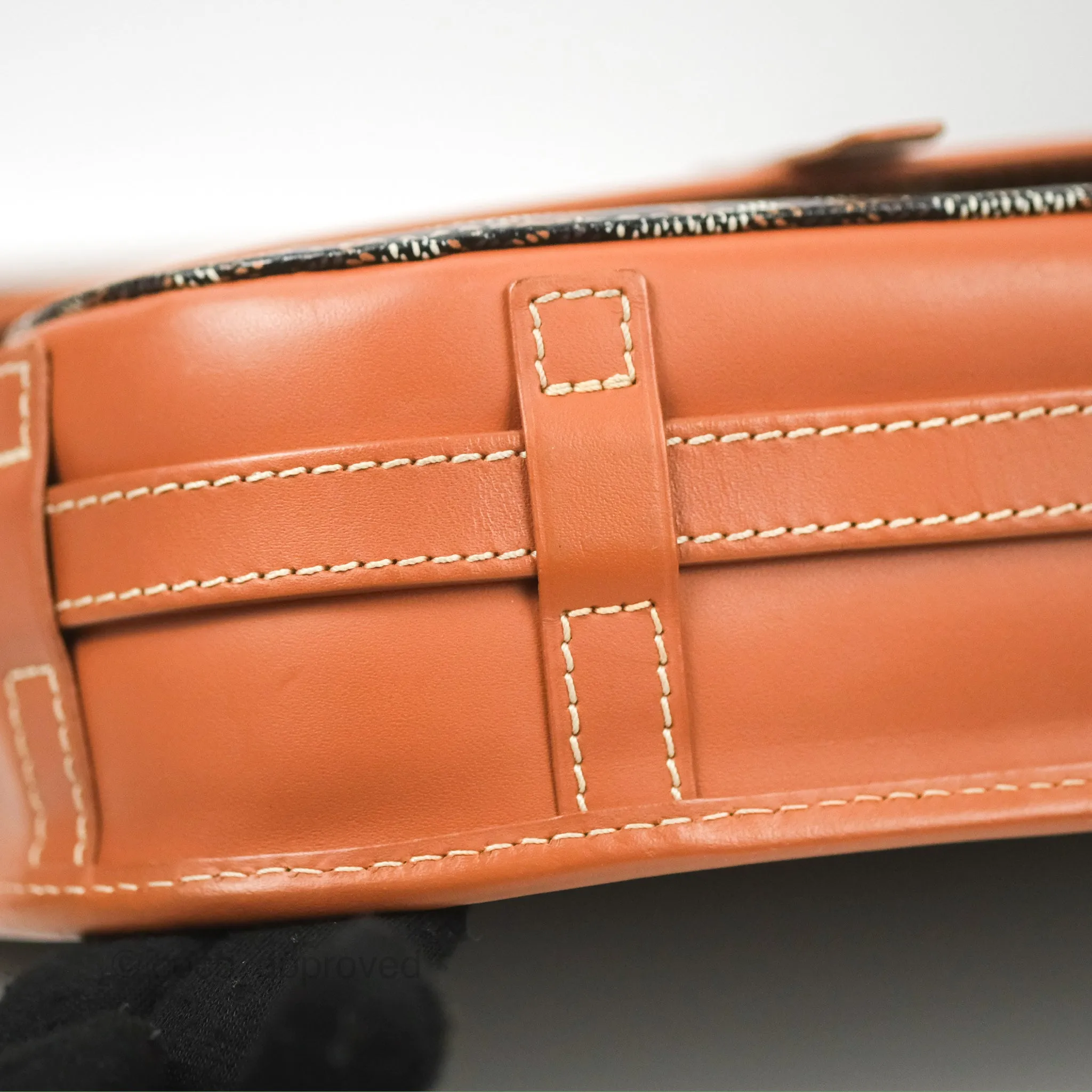 Goyard Belvedere II PM Messenger Bag Black Tan Goyardine