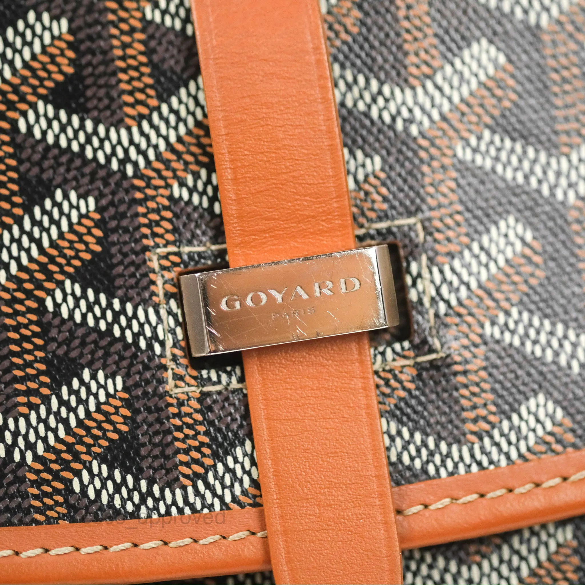 Goyard Belvedere II PM Messenger Bag Black Tan Goyardine