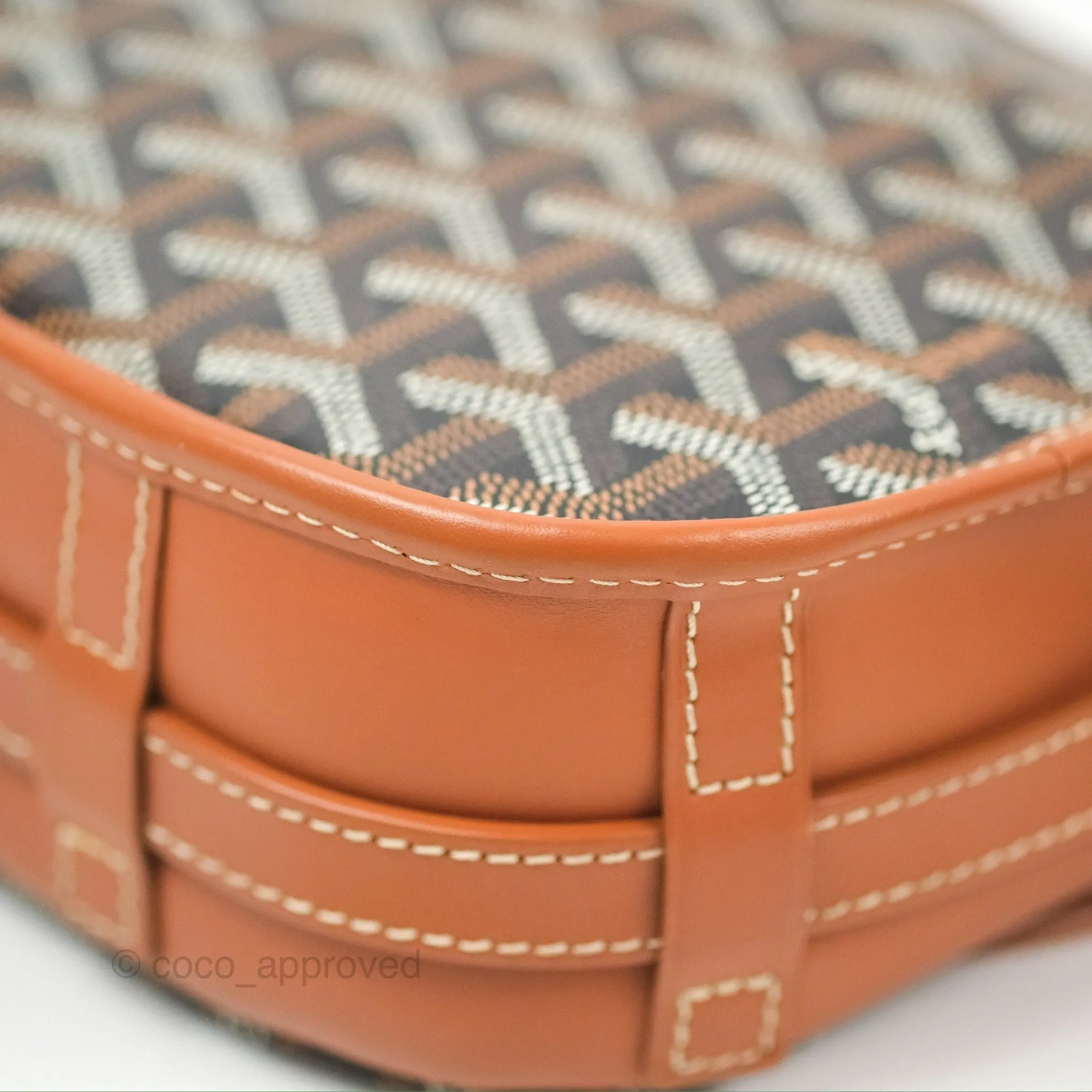 Goyard Belvedere II PM Messenger Bag Black Tan Goyardine