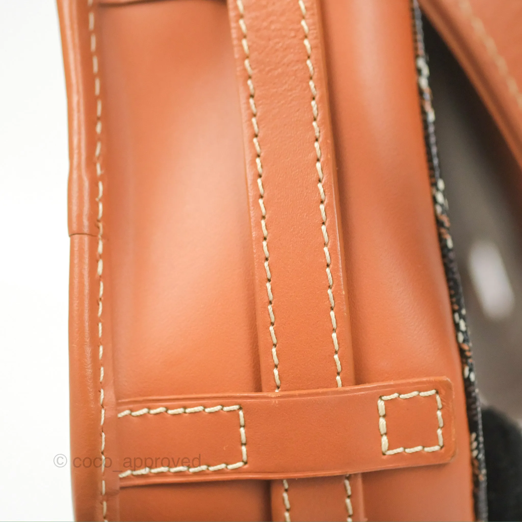 Goyard Belvedere II PM Messenger Bag Black Tan Goyardine
