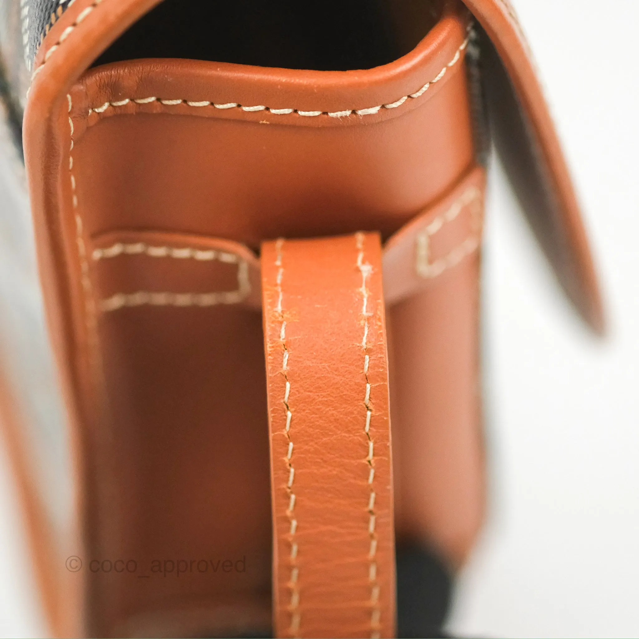 Goyard Belvedere II PM Messenger Bag Black Tan Goyardine