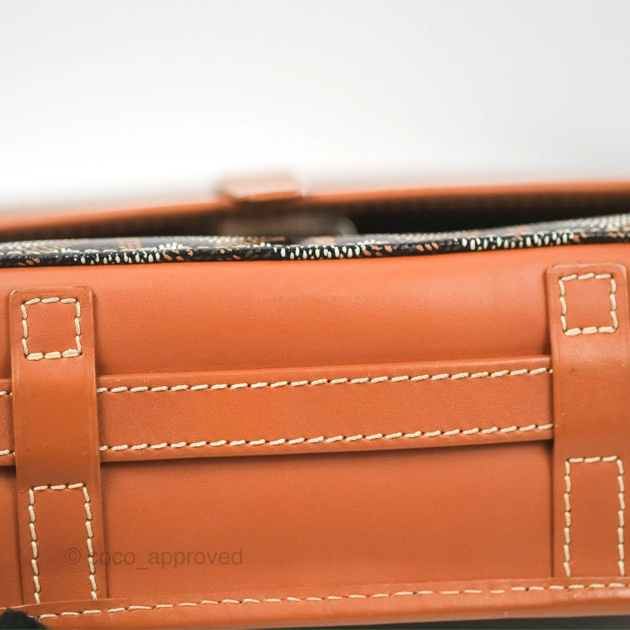 Goyard Belvedere II PM Messenger Bag Black Tan Goyardine