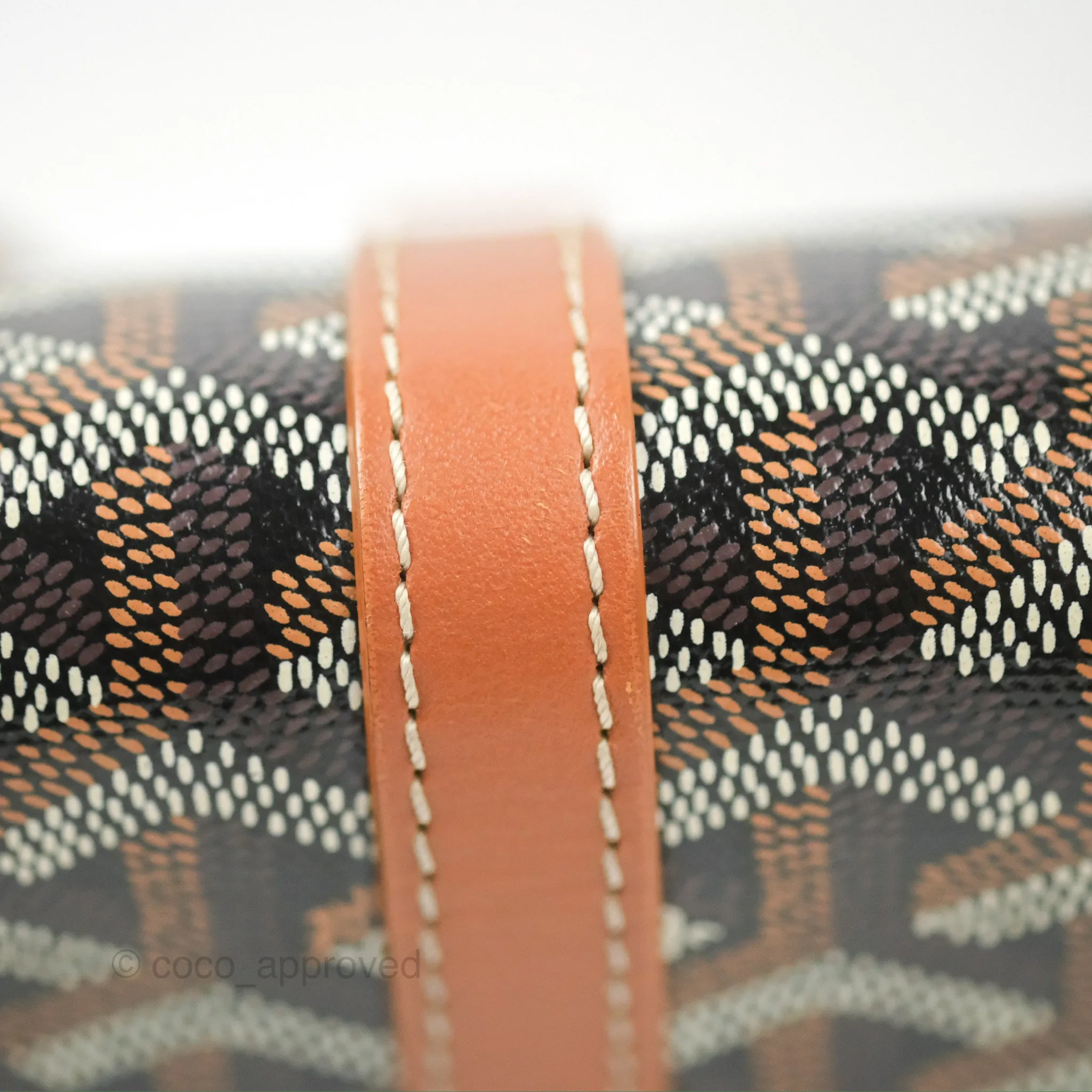 Goyard Belvedere II PM Messenger Bag Black Tan Goyardine