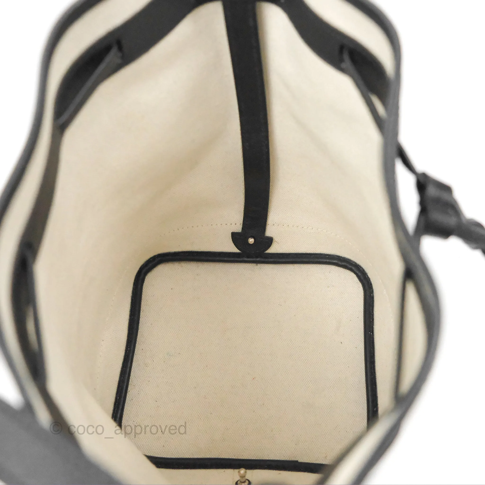 Goyard Petit Flot Bucket Bag Black Goyardine Canvas