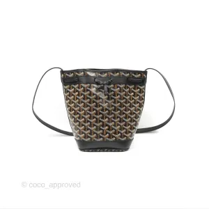 Goyard Petit Flot Bucket Bag Black Goyardine Canvas