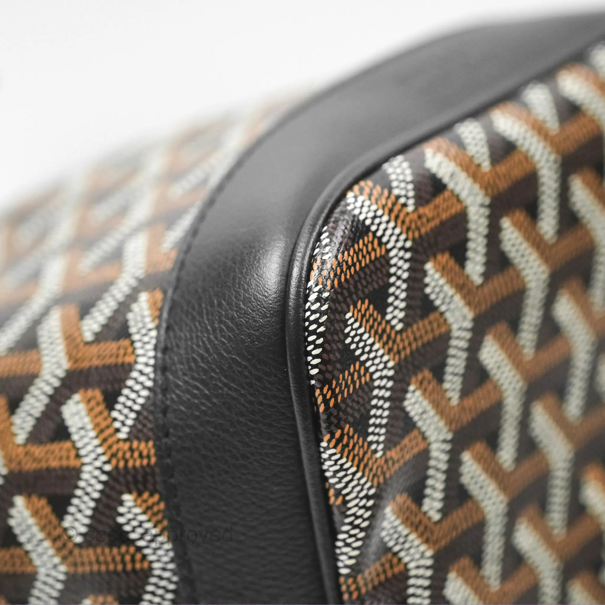 Goyard Petit Flot Bucket Bag Black Goyardine Canvas