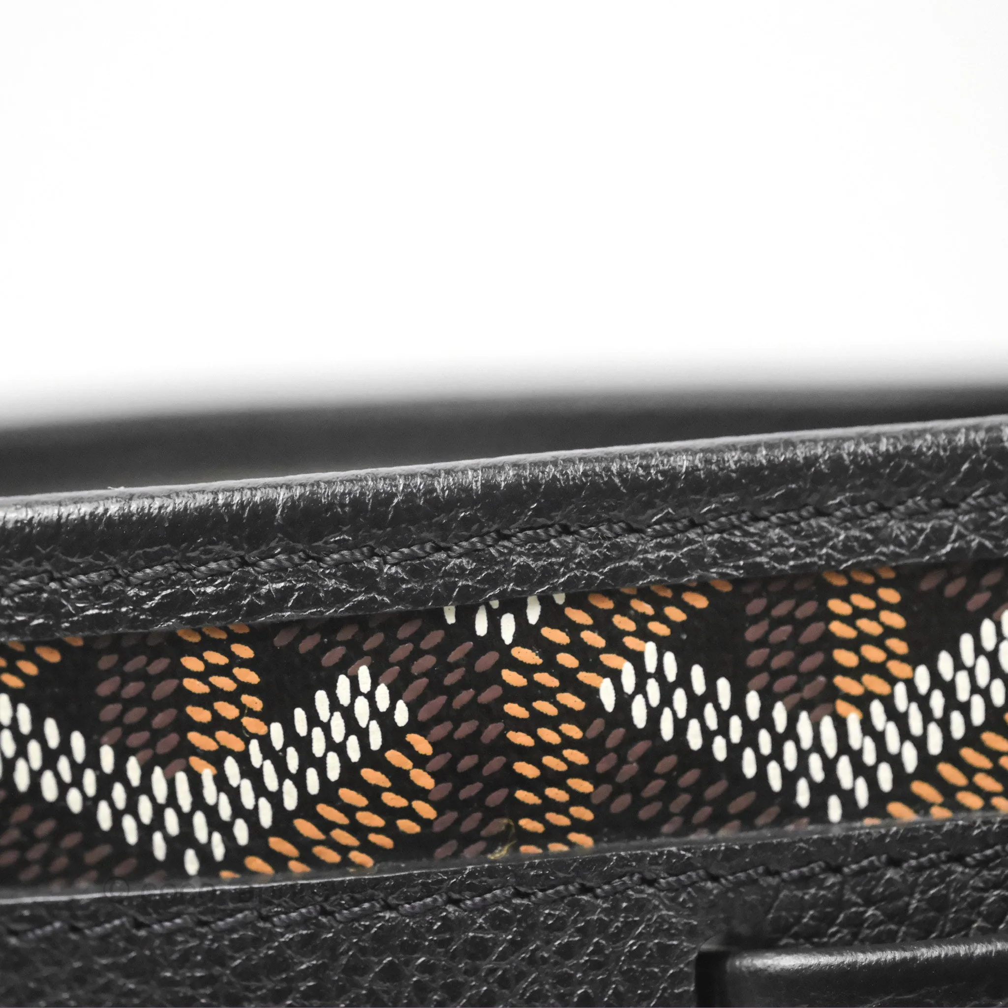 Goyard Petit Flot Bucket Bag Black Goyardine Canvas