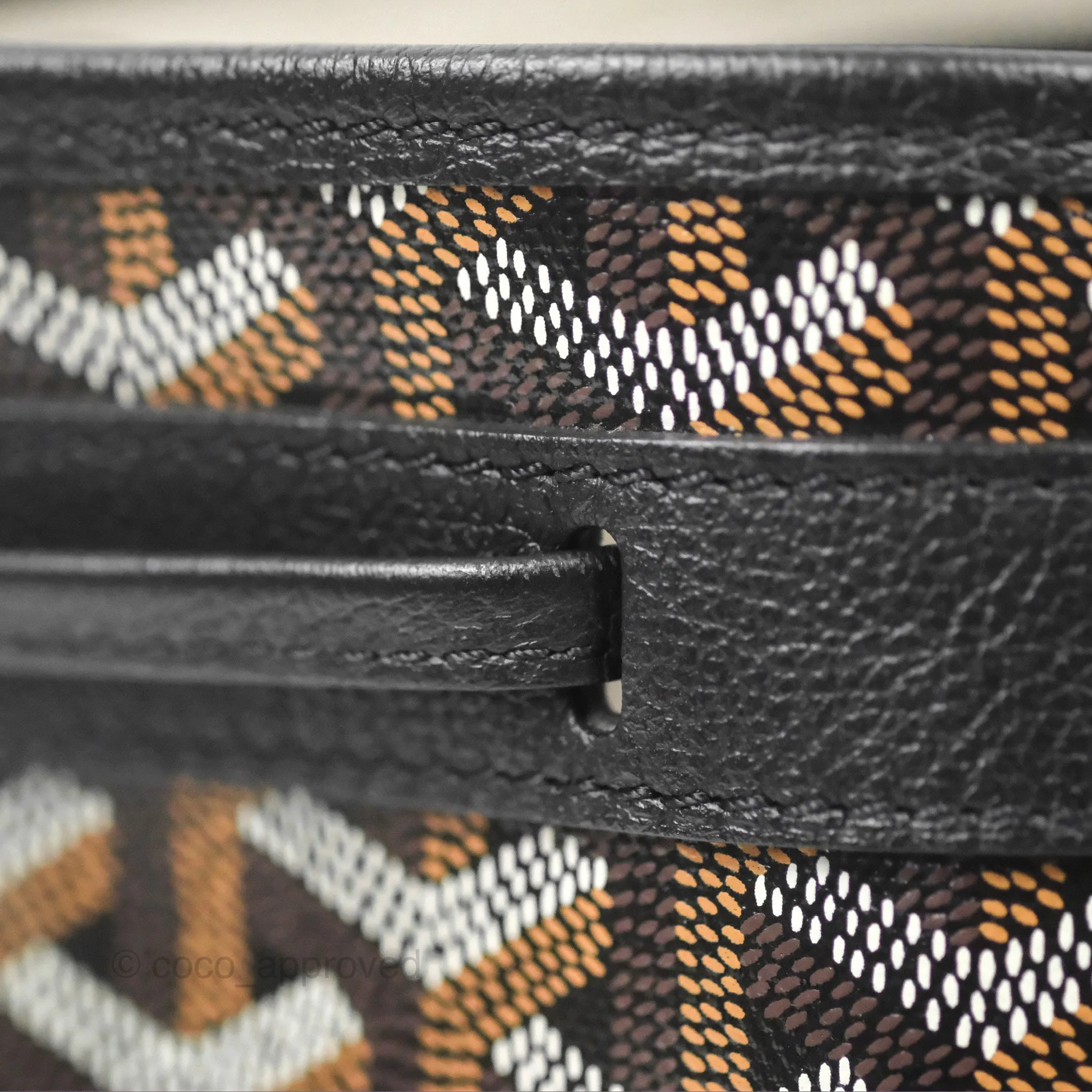 Goyard Petit Flot Bucket Bag Black Goyardine Canvas