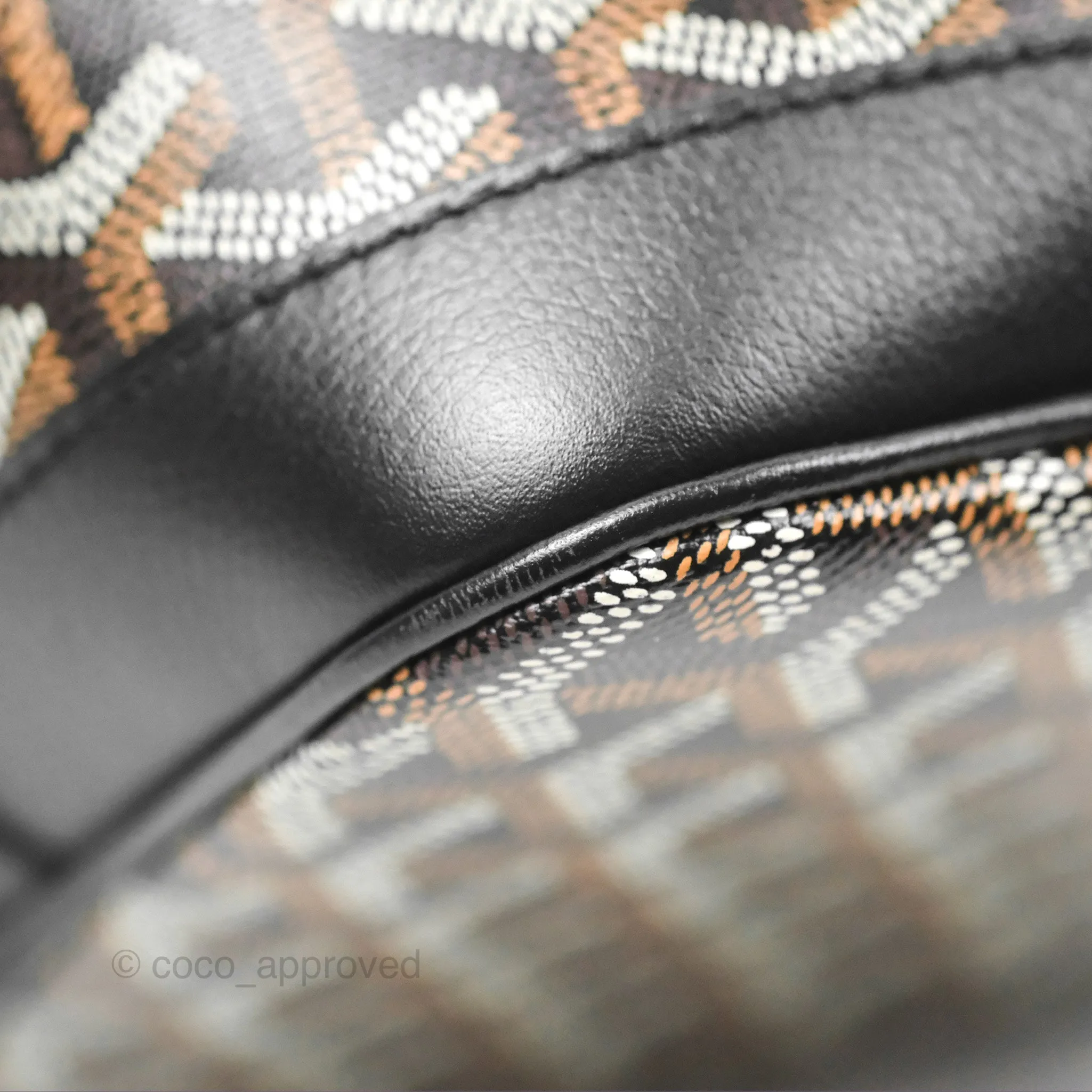 Goyard Petit Flot Bucket Bag Black Goyardine Canvas