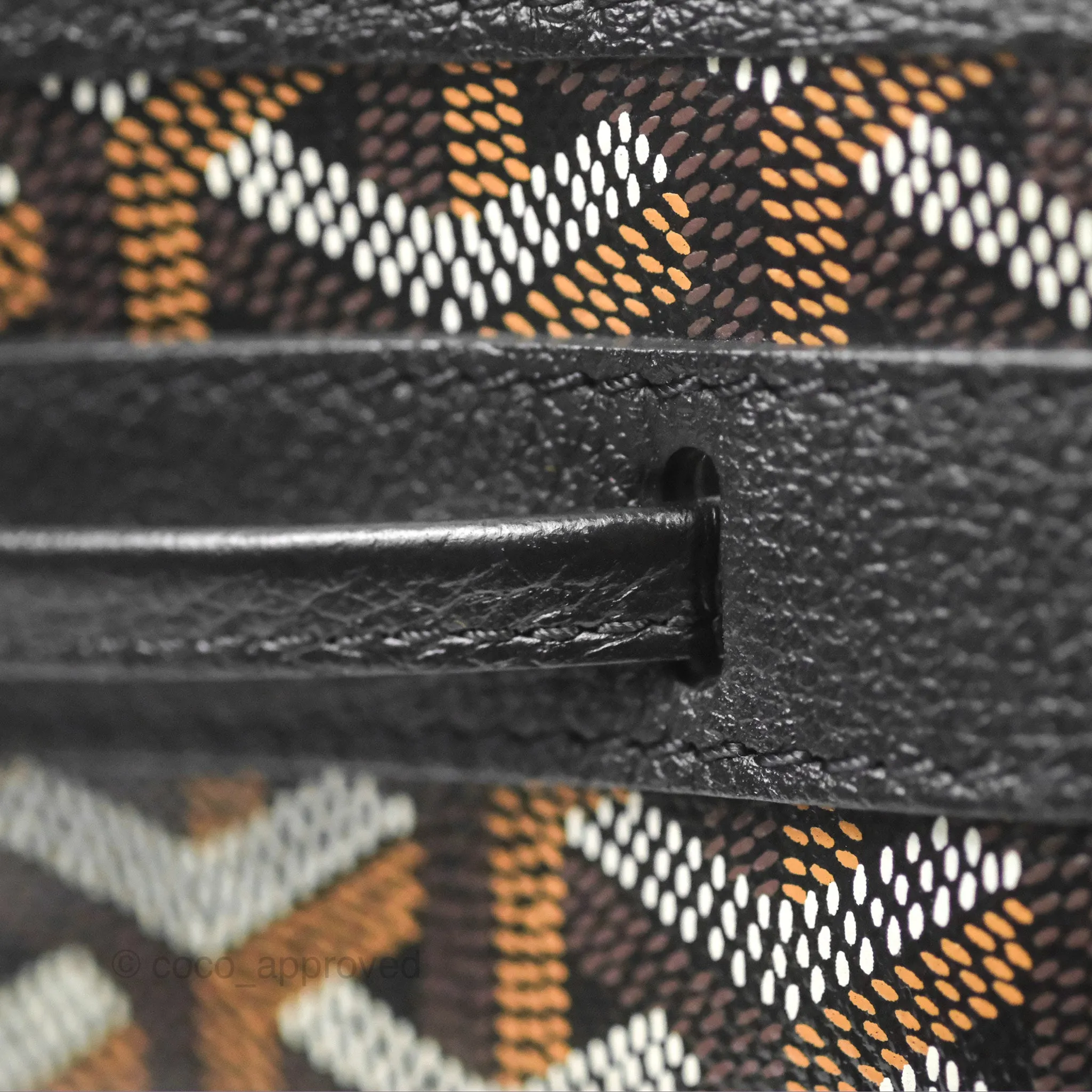 Goyard Petit Flot Bucket Bag Black Goyardine Canvas