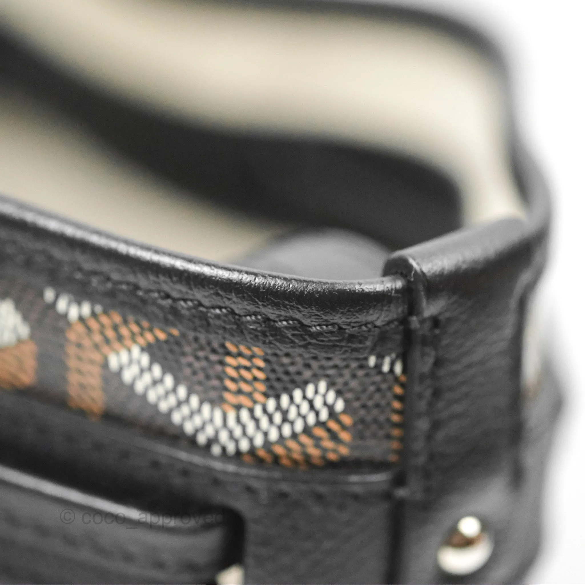 Goyard Petit Flot Bucket Bag Black Goyardine Canvas