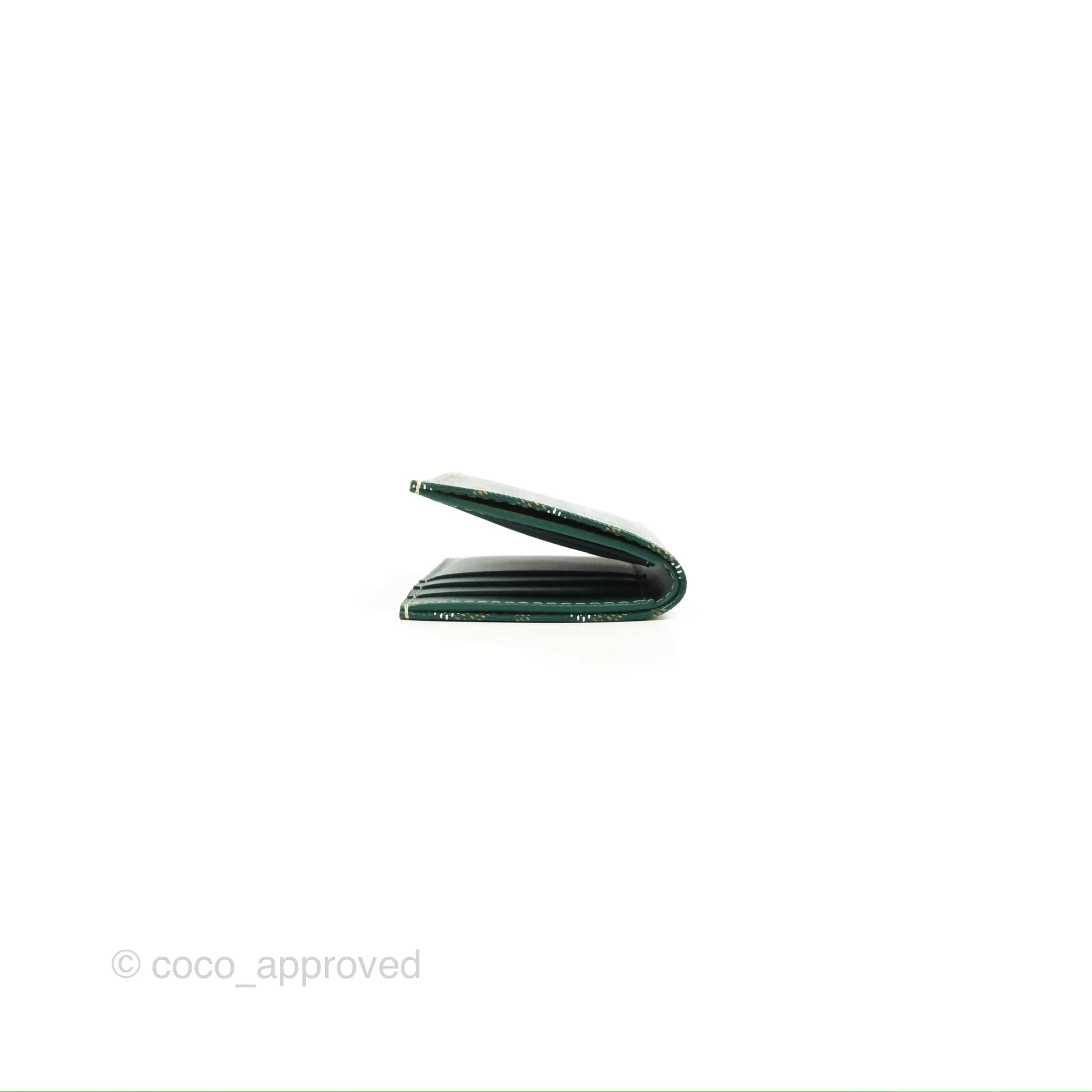 Goyard Saint Pierre Card Wallet Green Goyardine