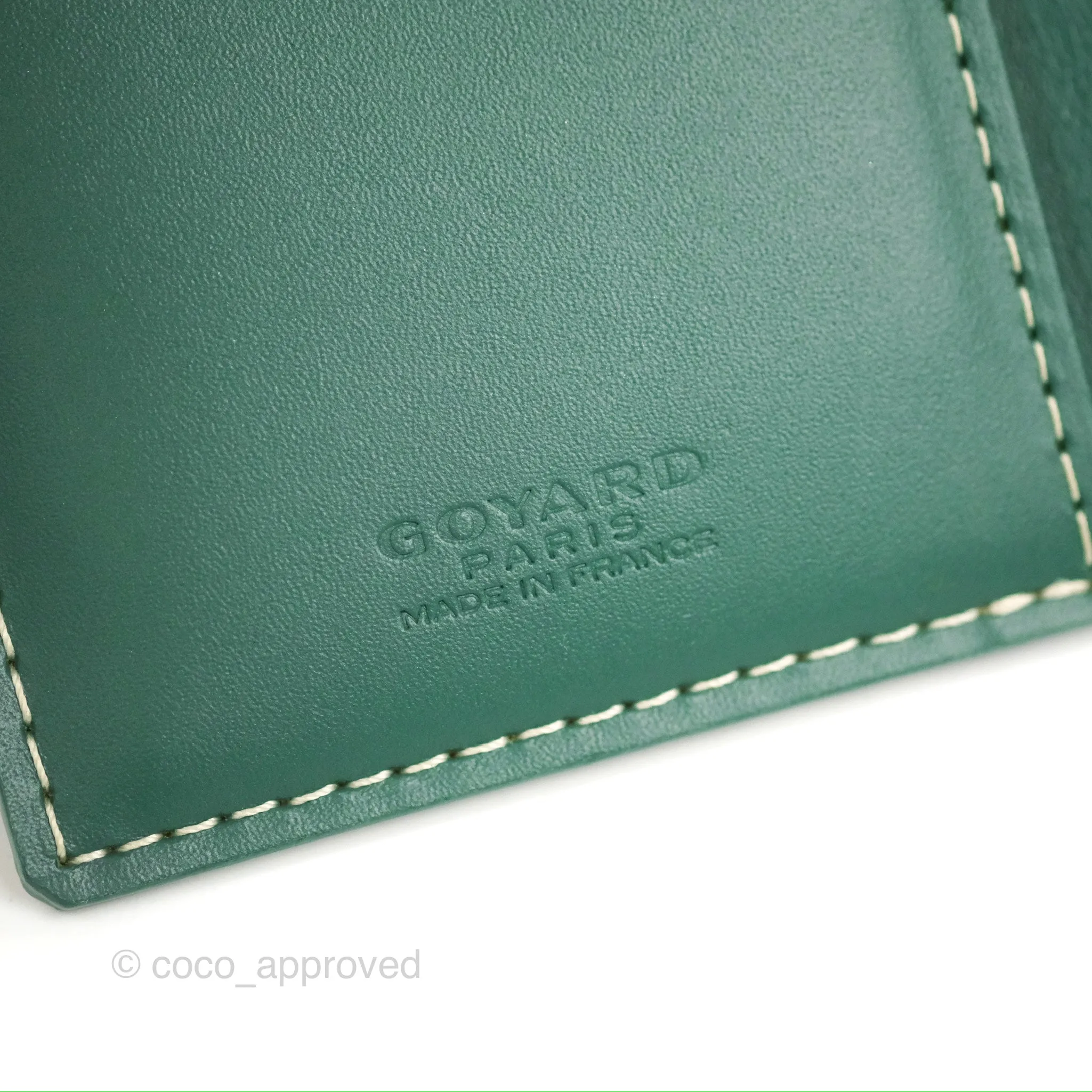 Goyard Saint Pierre Card Wallet Green Goyardine