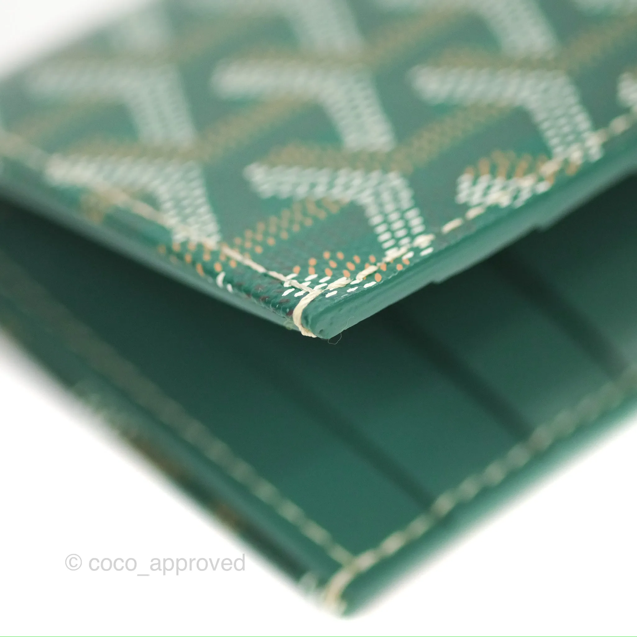 Goyard Saint Pierre Card Wallet Green Goyardine