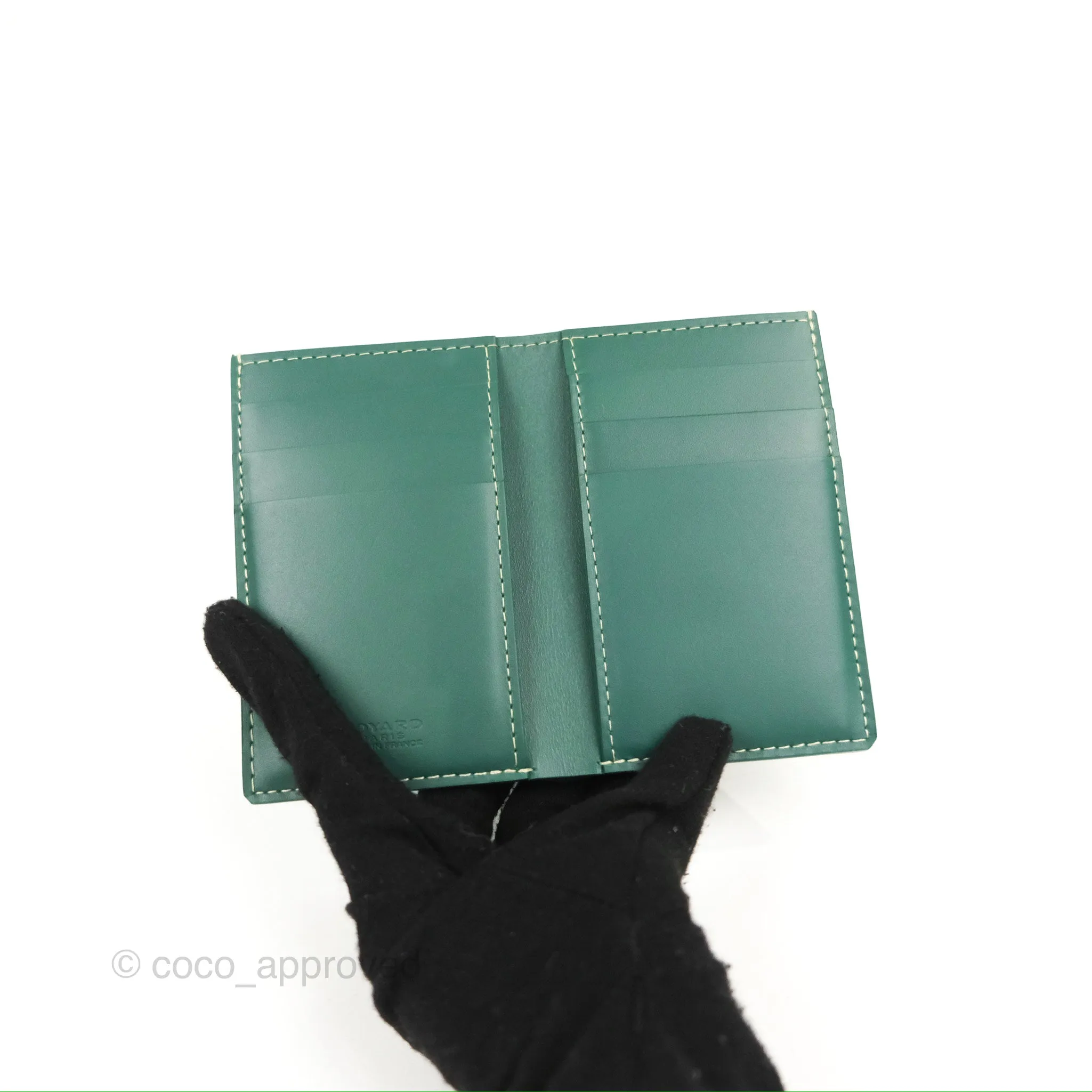 Goyard Saint Pierre Card Wallet Green Goyardine