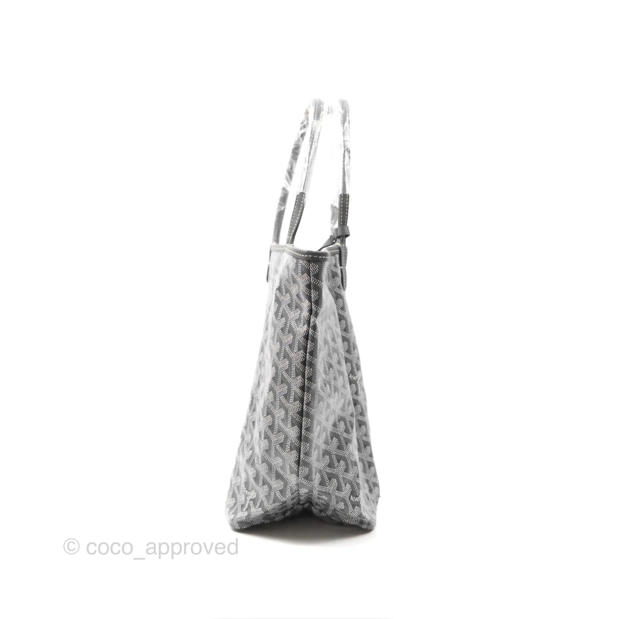 Goyard St Louis Tote PM Grey Goyardine Canvas