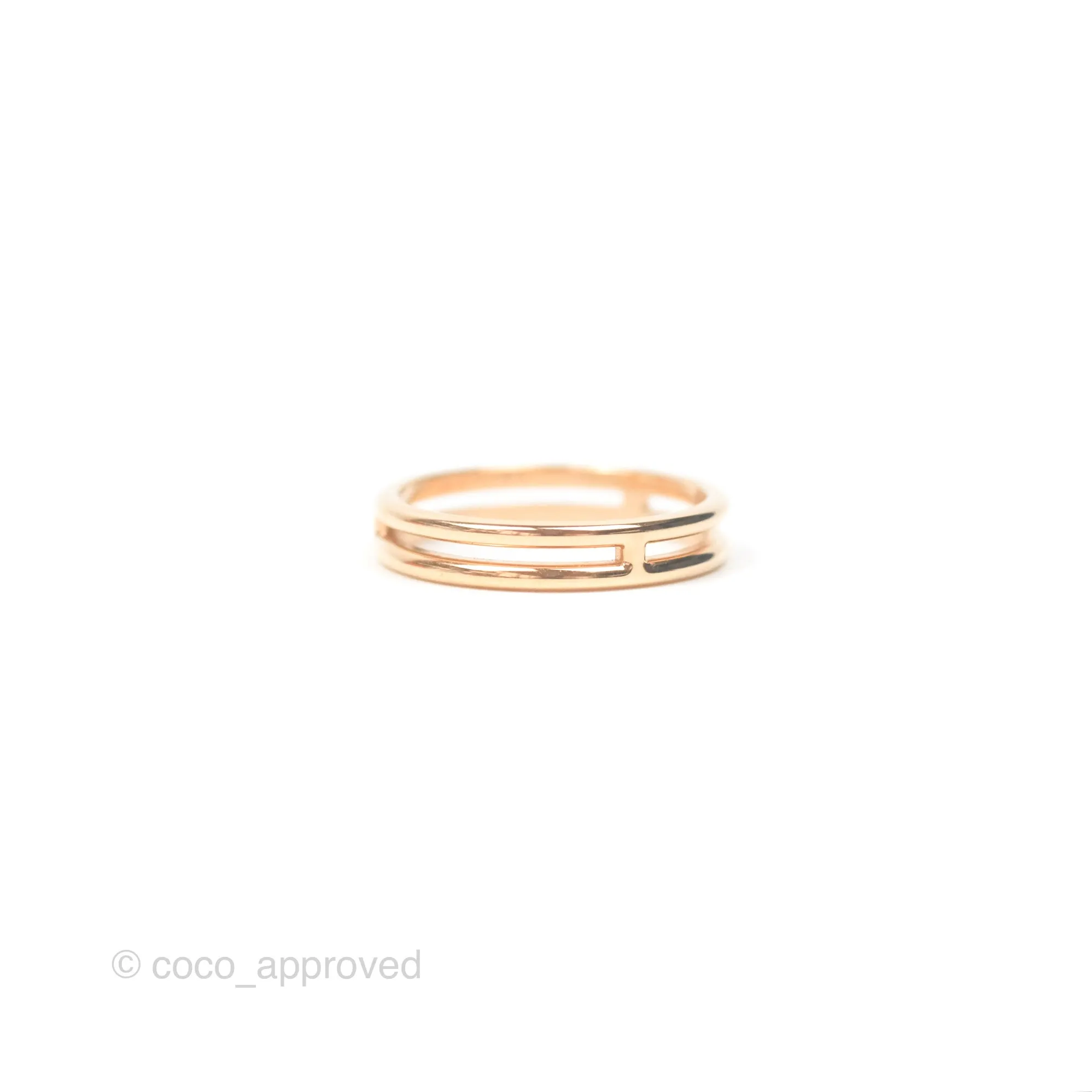 Hermes Ariane Wedding Band Ring Rose Gold