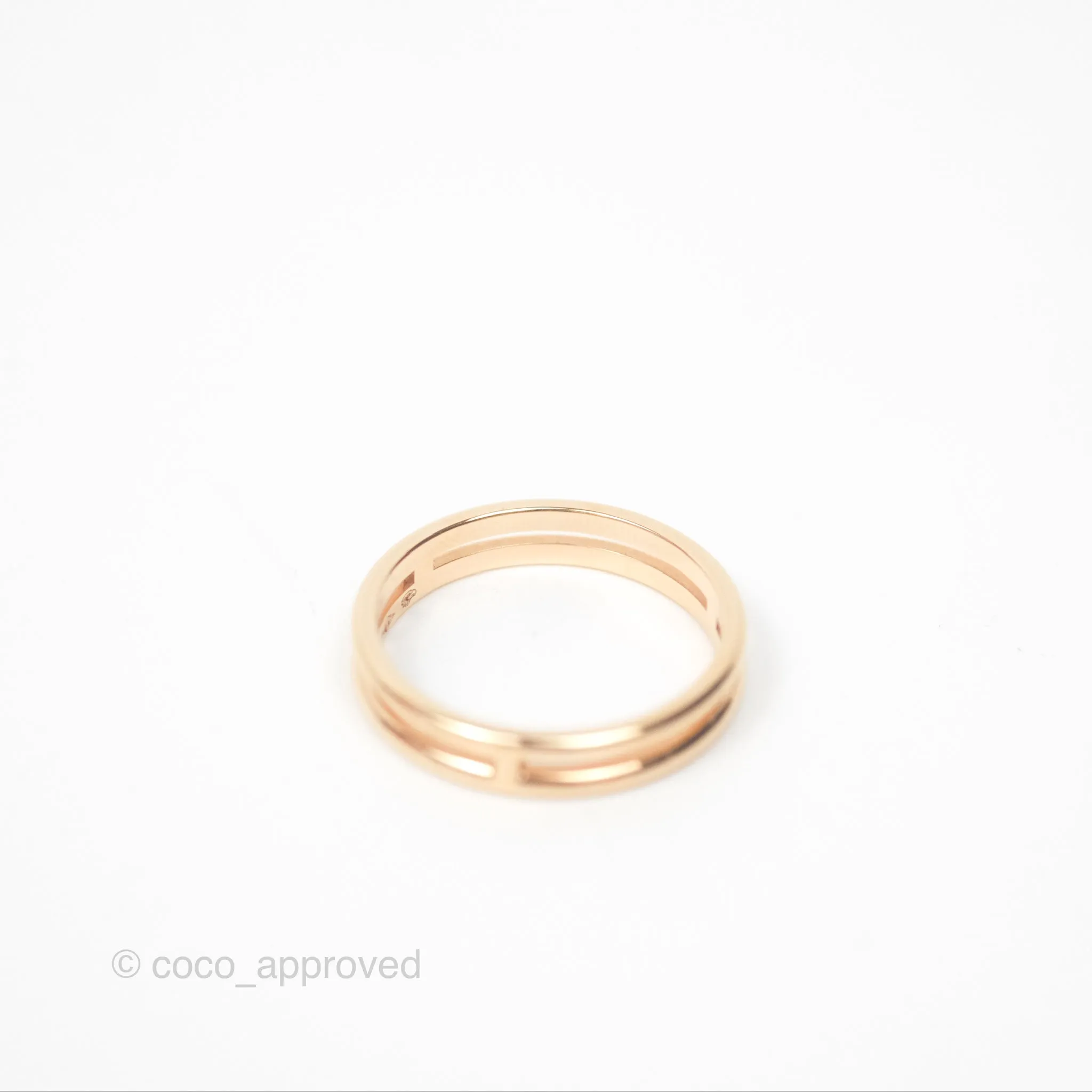 Hermes Ariane Wedding Band Ring Rose Gold