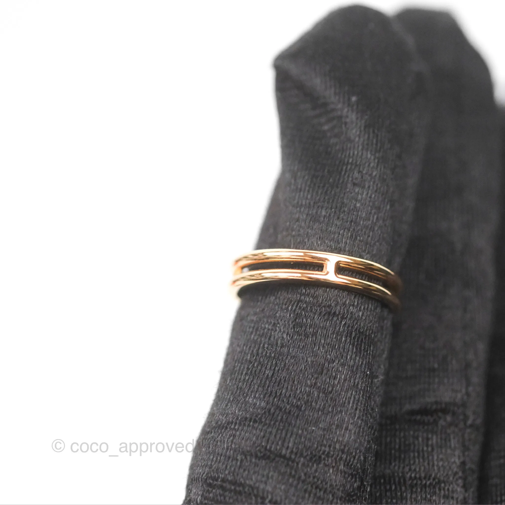 Hermes Ariane Wedding Band Ring Rose Gold