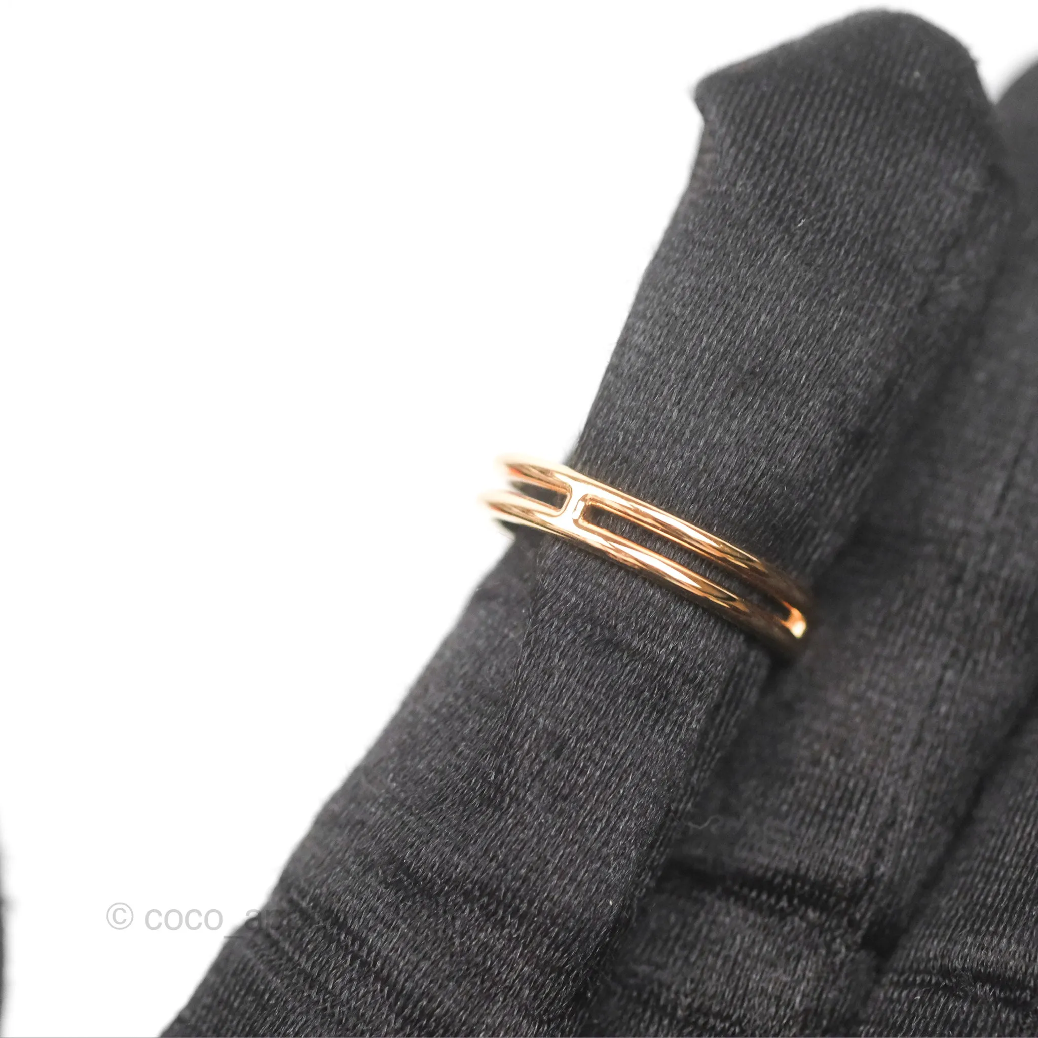 Hermes Ariane Wedding Band Ring Rose Gold
