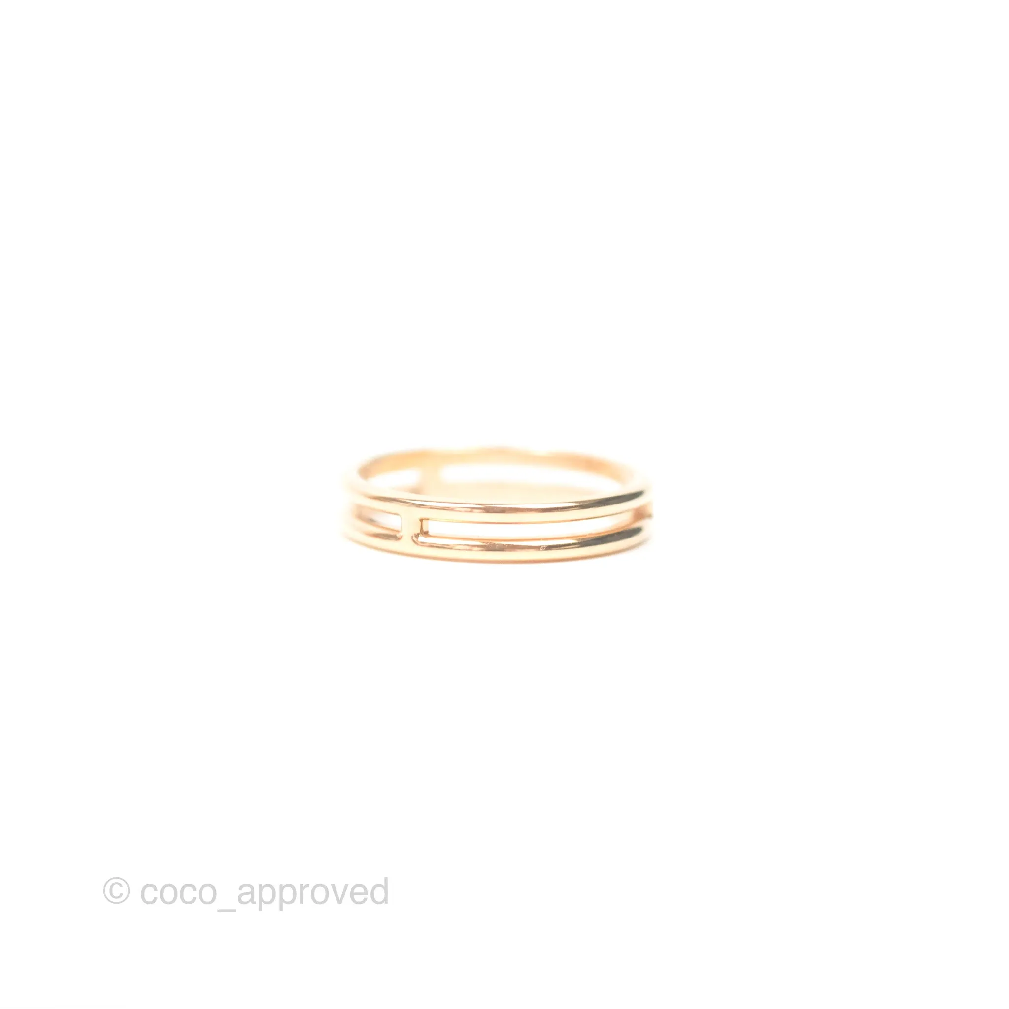 Hermes Ariane Wedding Band Ring Rose Gold