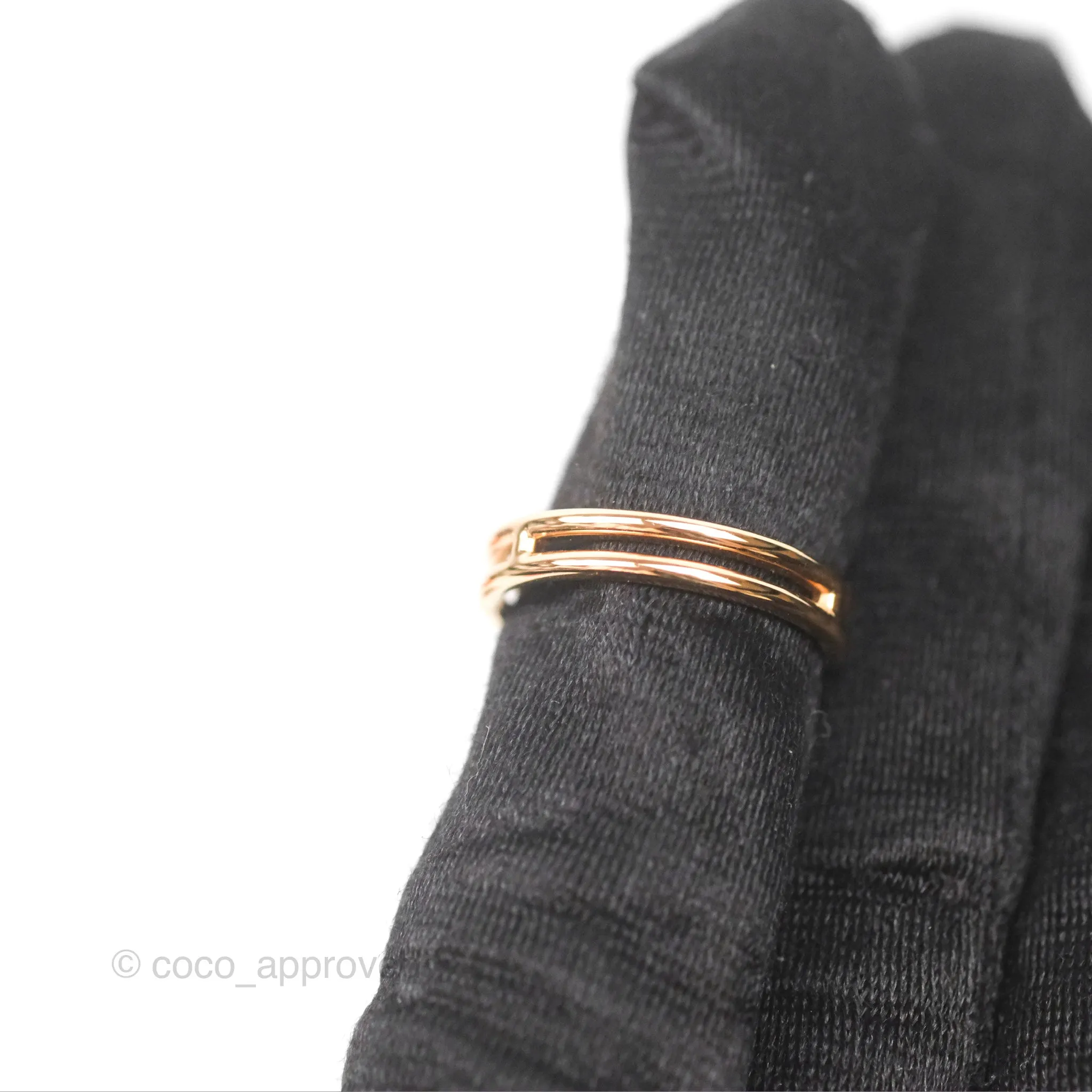 Hermes Ariane Wedding Band Ring Rose Gold