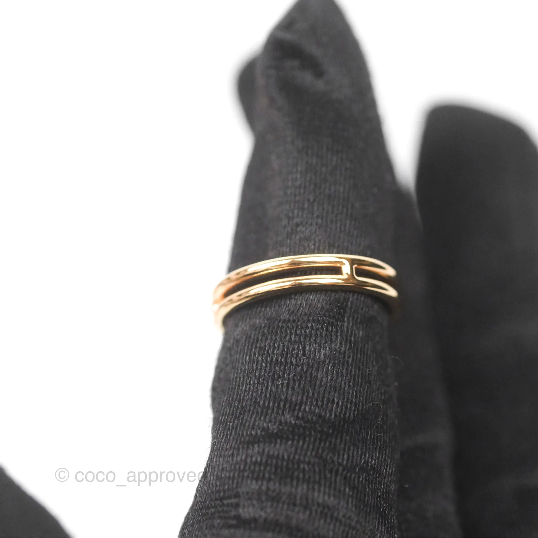 Hermes Ariane Wedding Band Ring Rose Gold