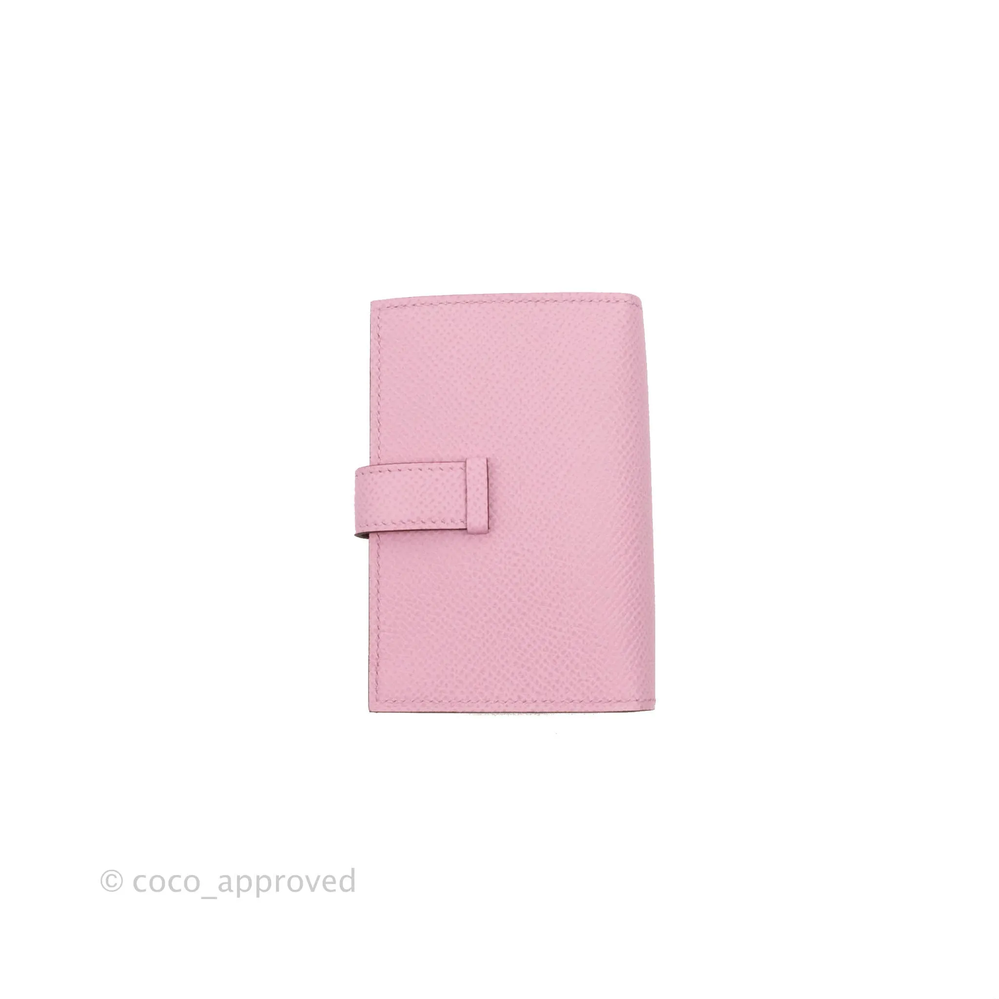 Hermes Bearn Card Holder Epsom Mauve Sylvester Palladium Hardware