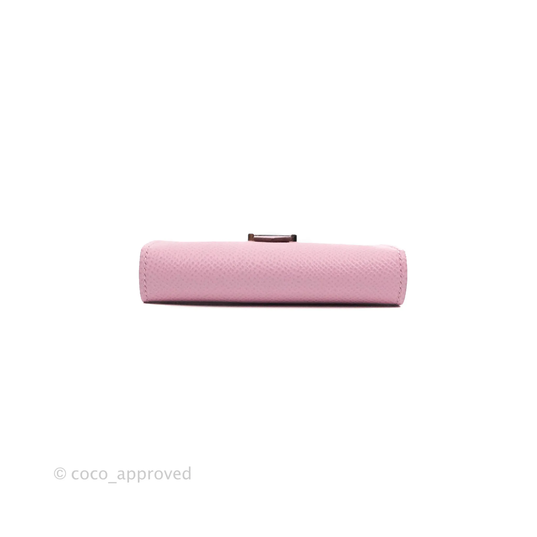 Hermes Bearn Card Holder Epsom Mauve Sylvester Palladium Hardware