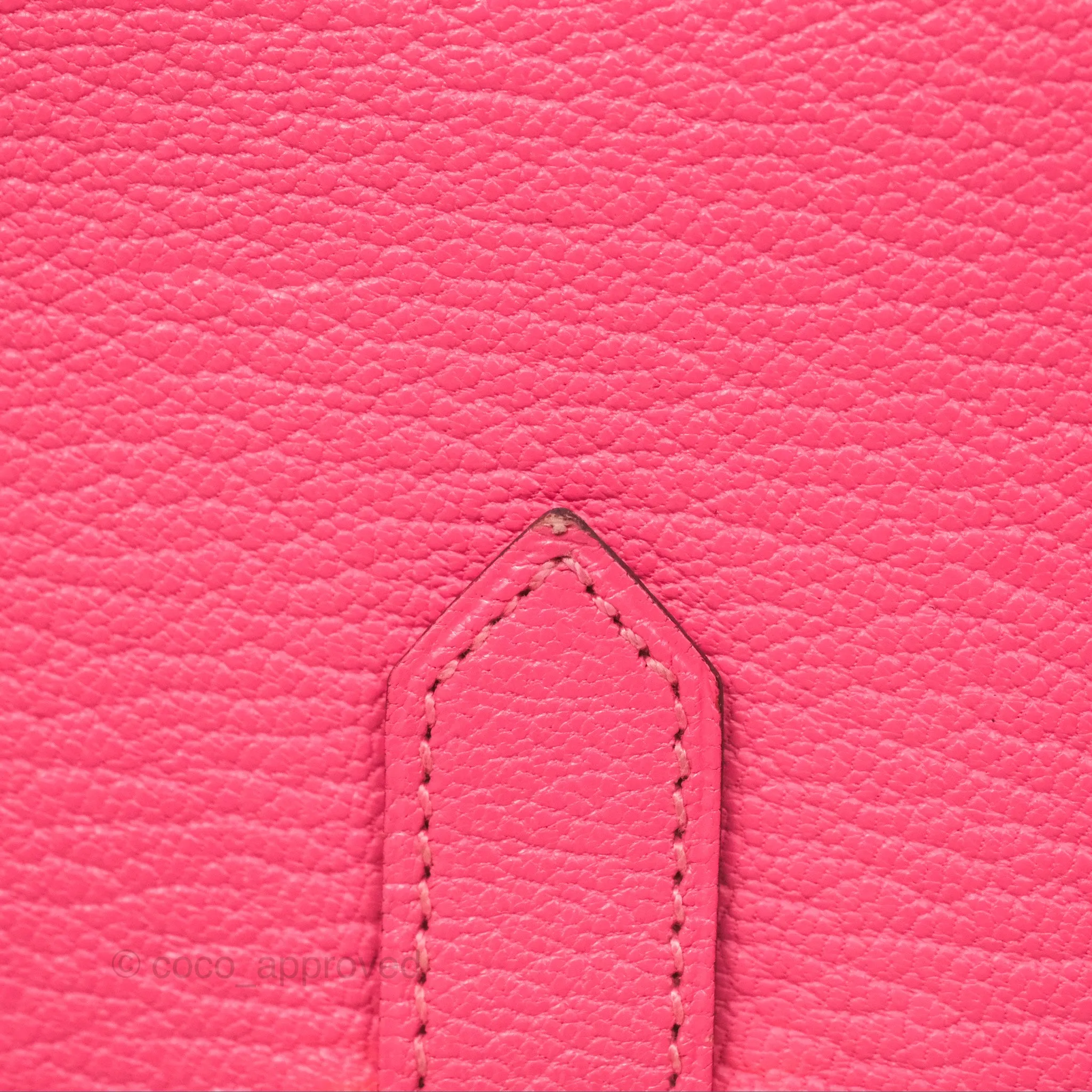 Hermes Bearn Compact Wallet Rose Azalee 8W Gold Hardware